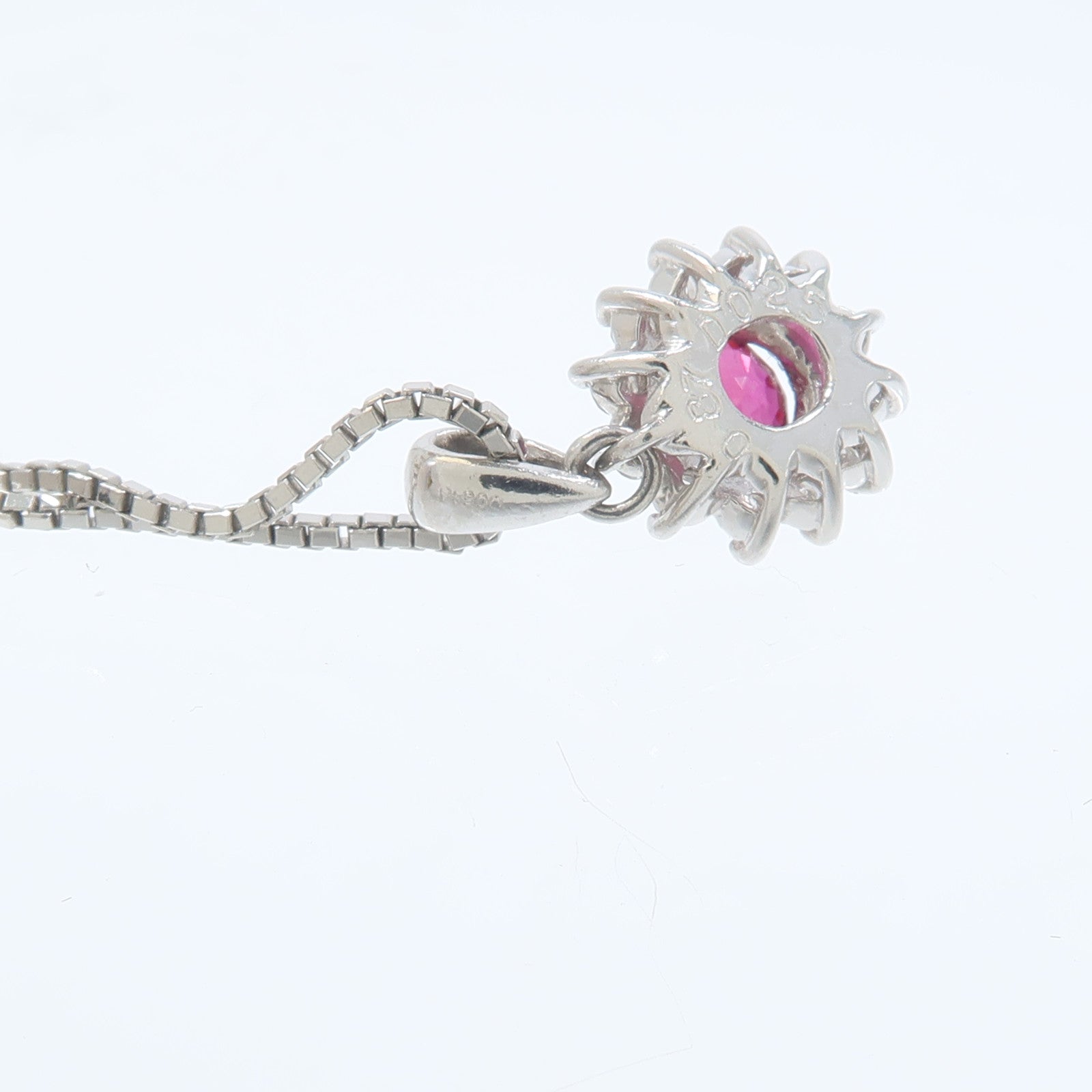 JEWELRY PT900/PT850鉑金Ruby Diamond Necklace紅寶石/鑽石項鍊