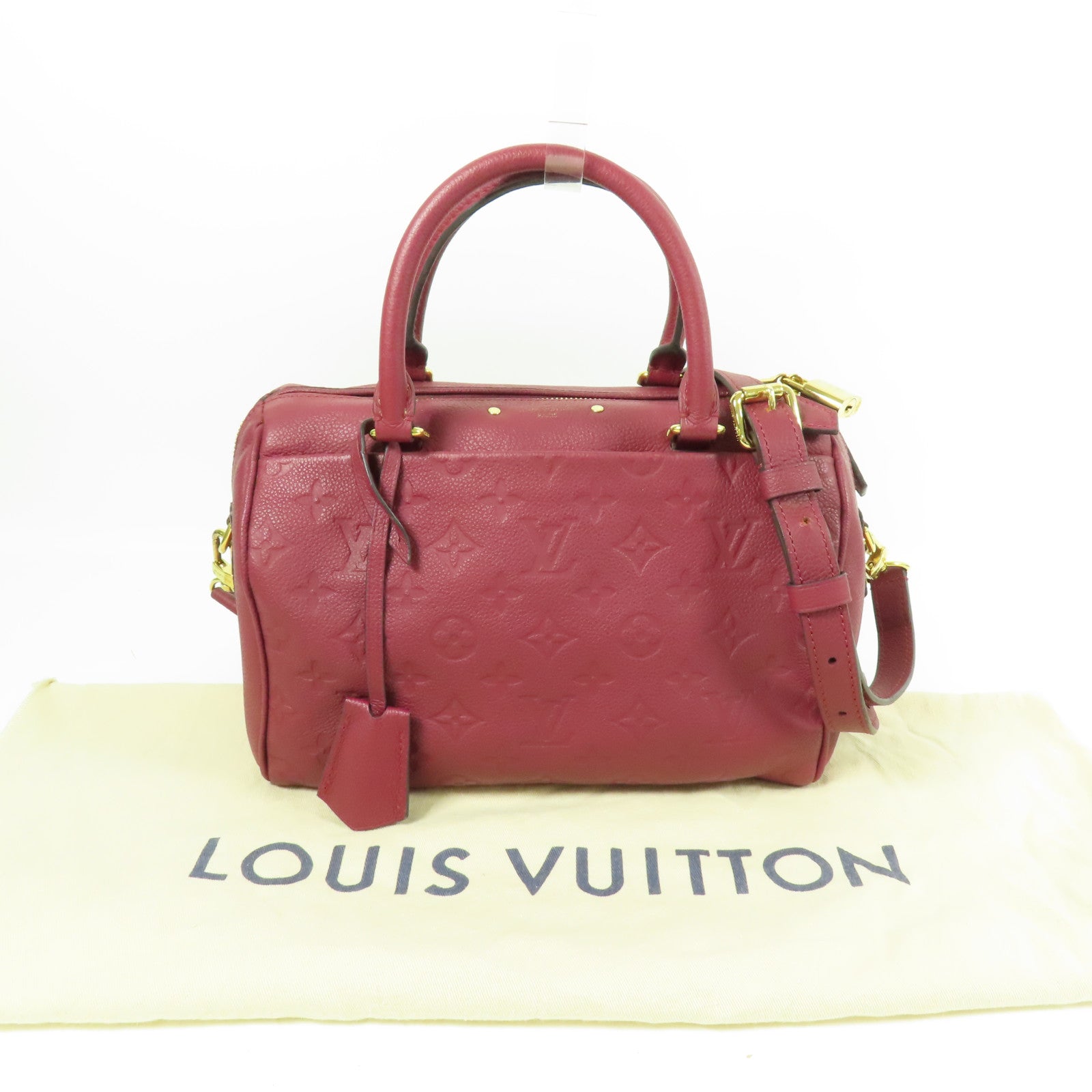 LOUIS VUITTON Speedy Bandouliere 25 2way Shoulder Bag M40762 Monogram Empreinte