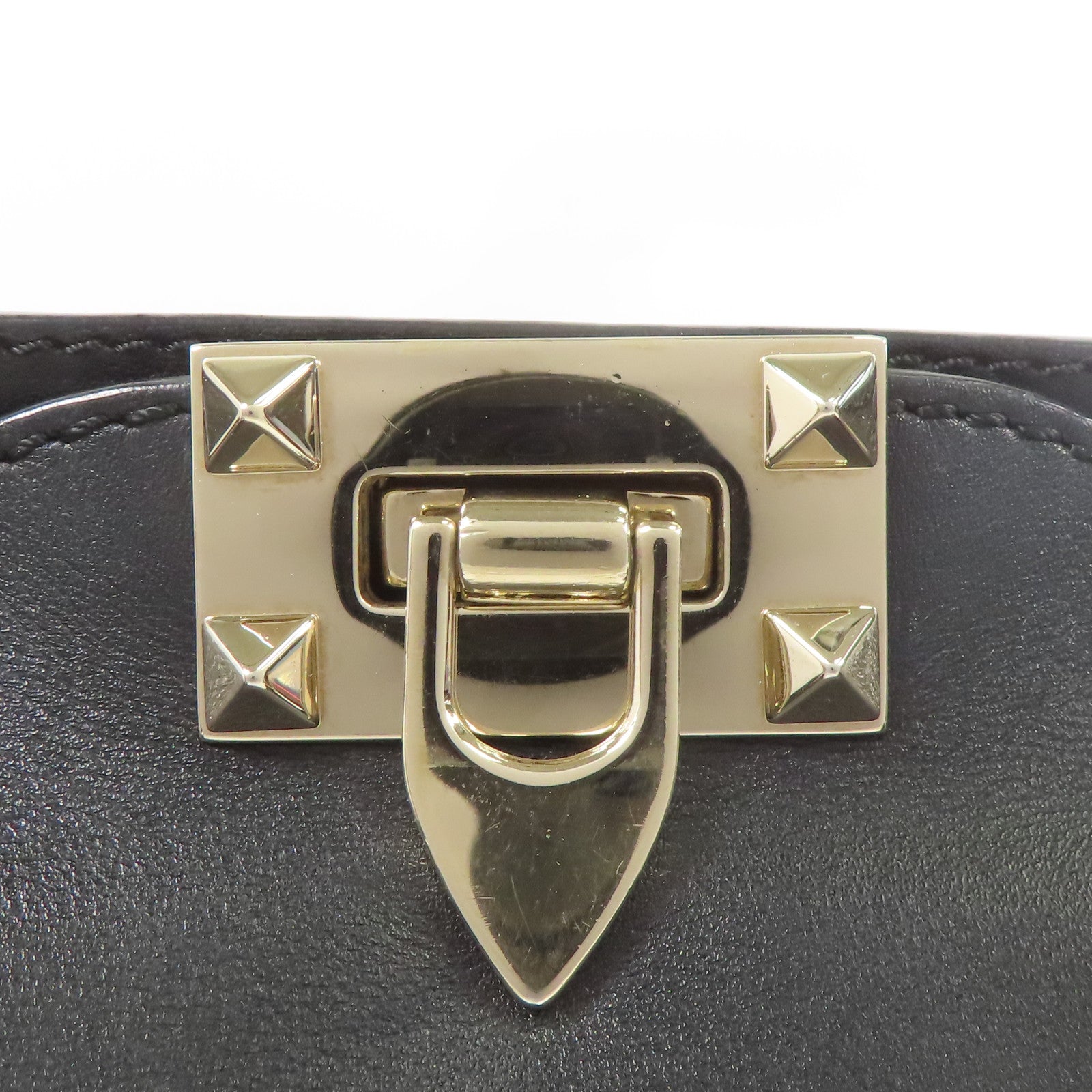 Valentino 牛皮皮革Shoulder Bag金扣手挽肩背兩用袋