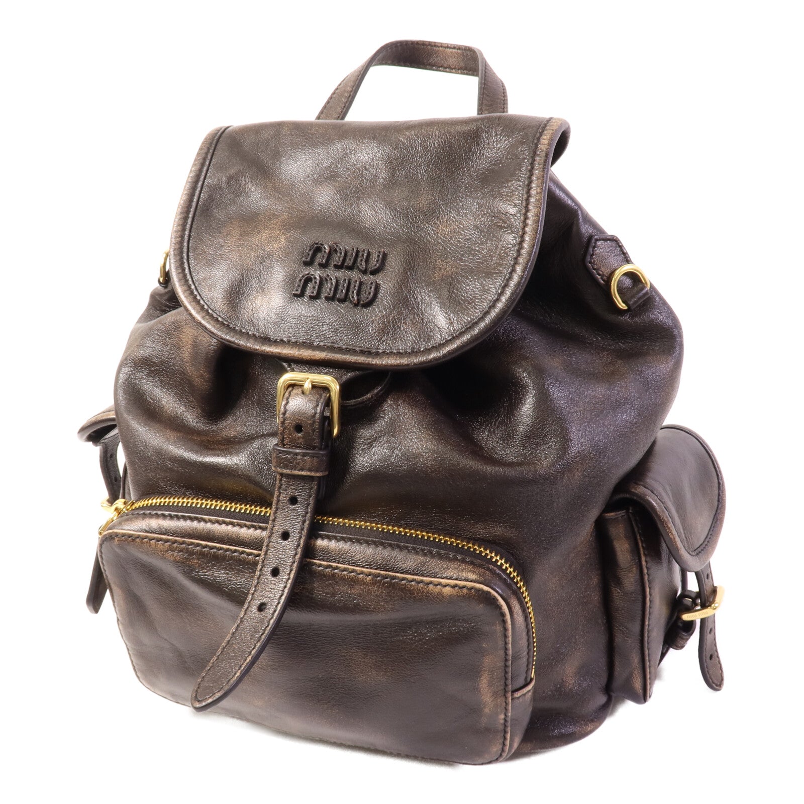 Miu Miu 羊皮皮革Backpack肩背袋