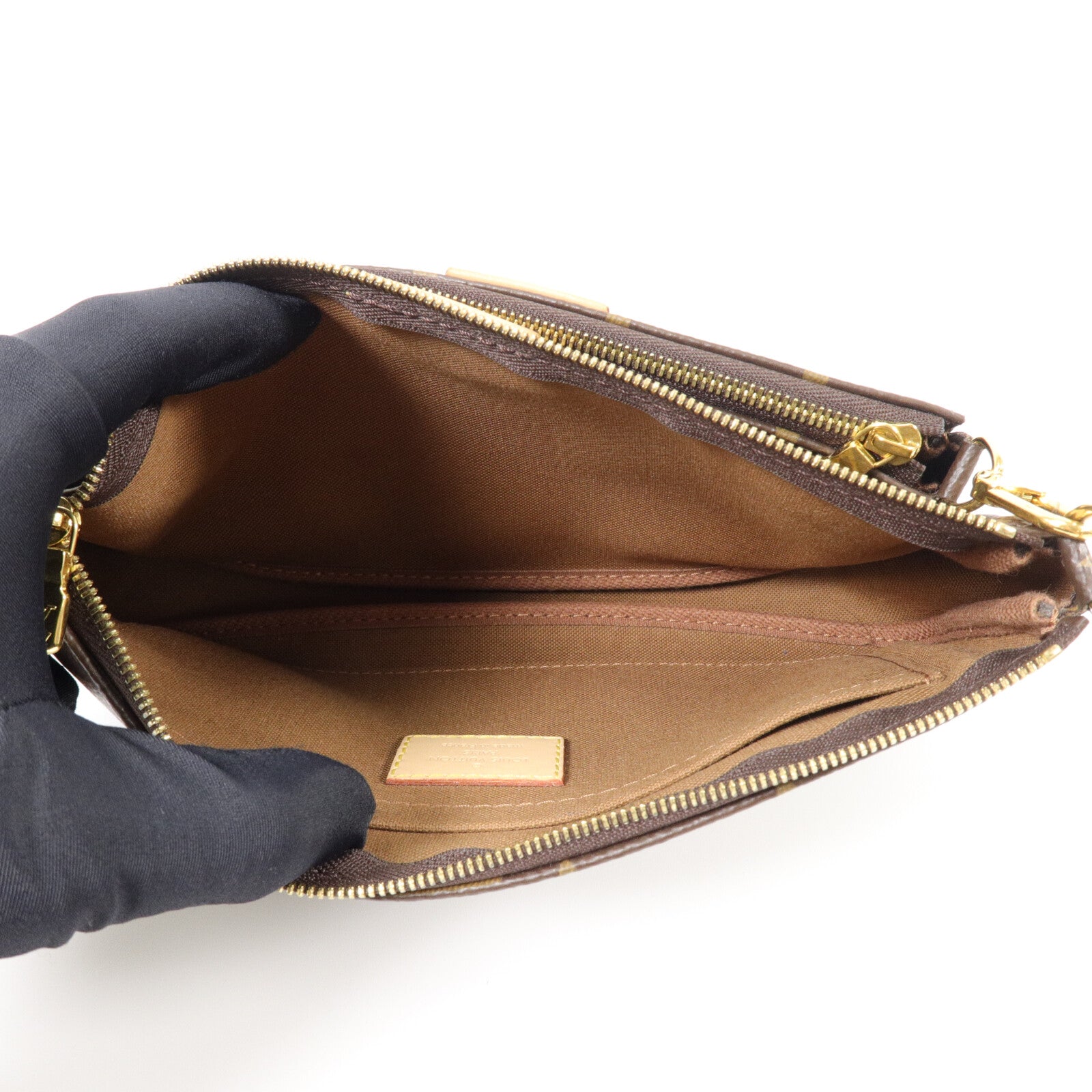 LOUIS VUITTON Monogram Multi Pochette Accessoires金扣手挽肩背兩用袋