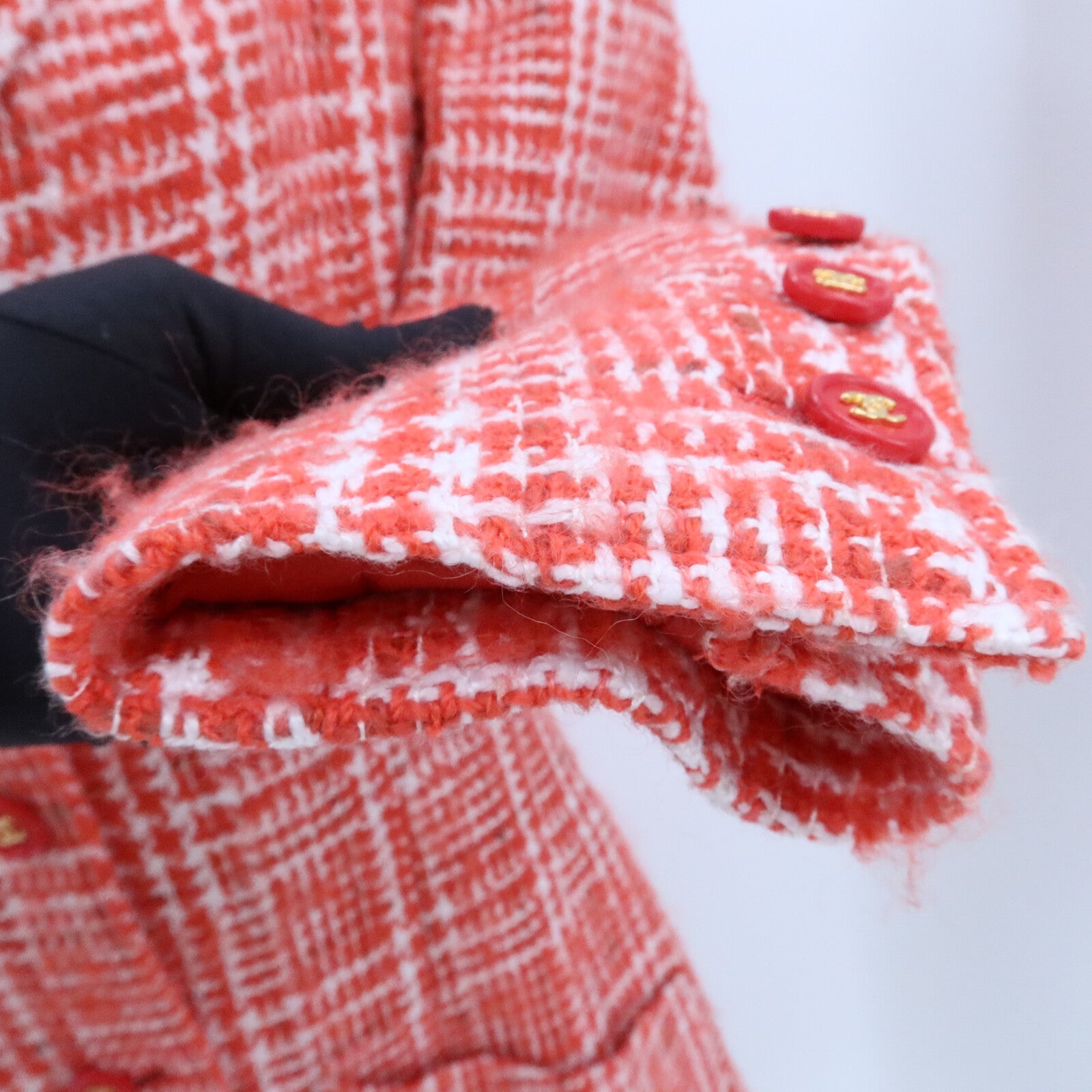 CHANEL Wool/Acrvlic/MohairTweed Long Coat大衣