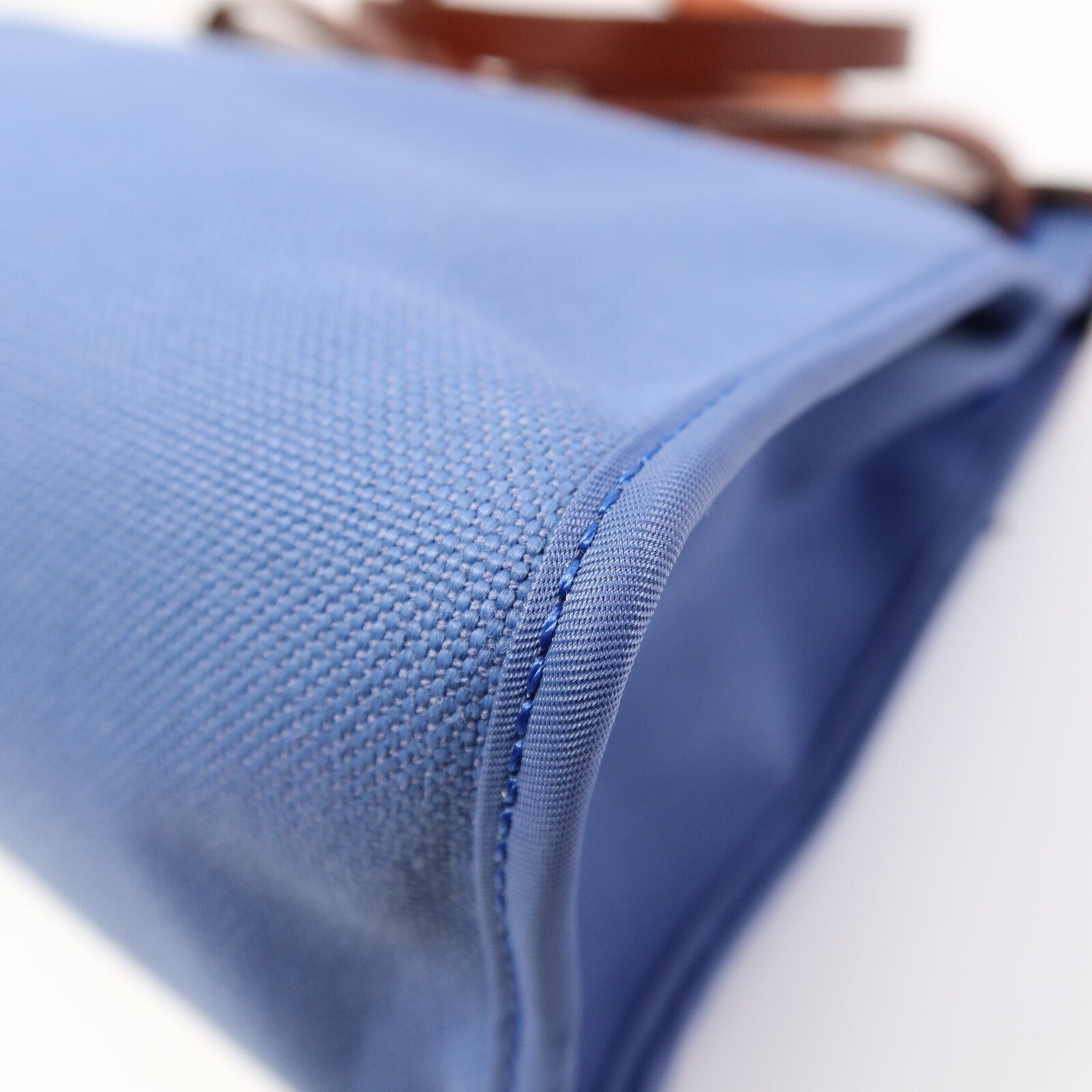 HERMES 帆布Herbag PM手挽肩背兩用袋Bleu Agate/Rouge H