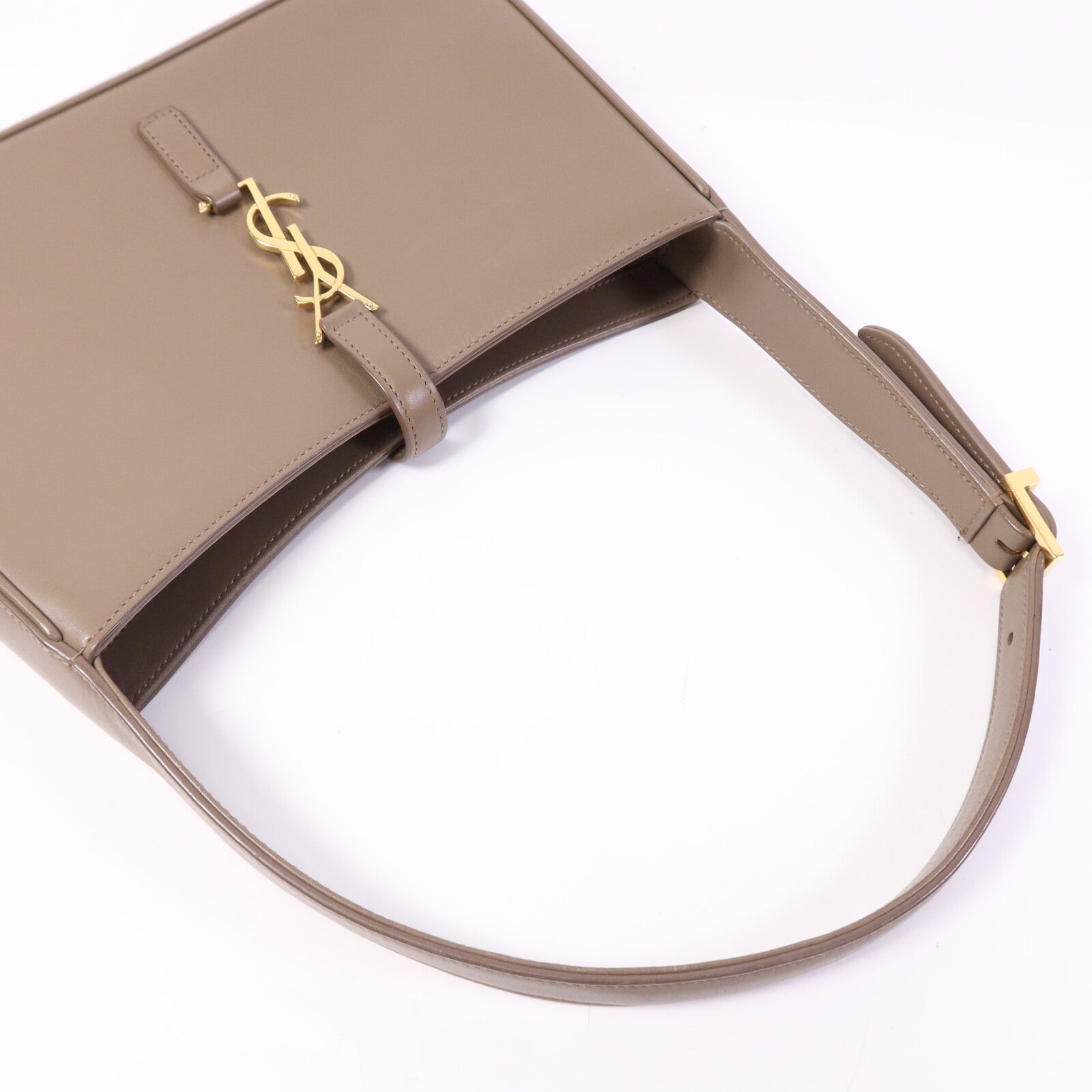 SAINT LAURENT 牛皮皮革Le 5 A7 Hobo金扣肩背袋