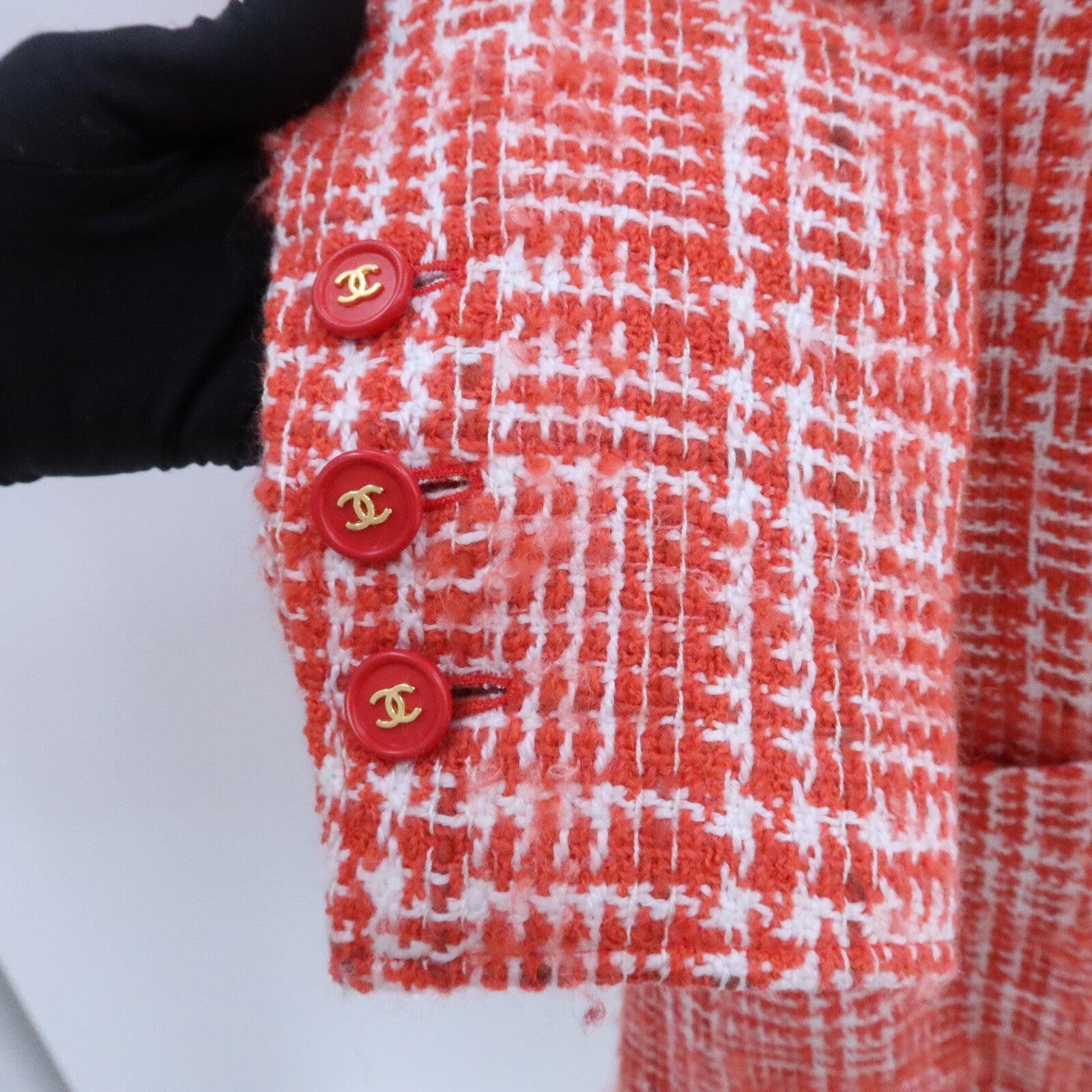 CHANEL Wool/Acrvlic/MohairTweed Long Coat大衣