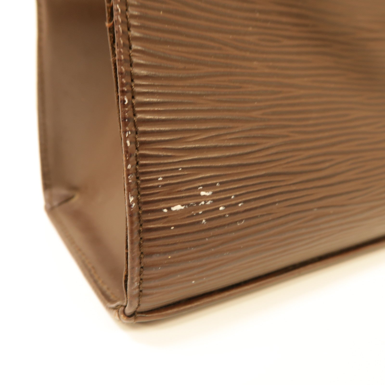 LOUIS VUITTON Epi Croisette PM銀扣肩背袋啡色