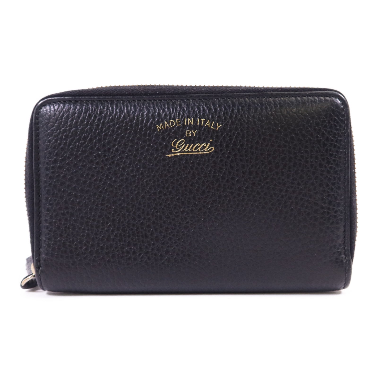 GUCCI 牛皮皮革Round Wallet金扣錢包
