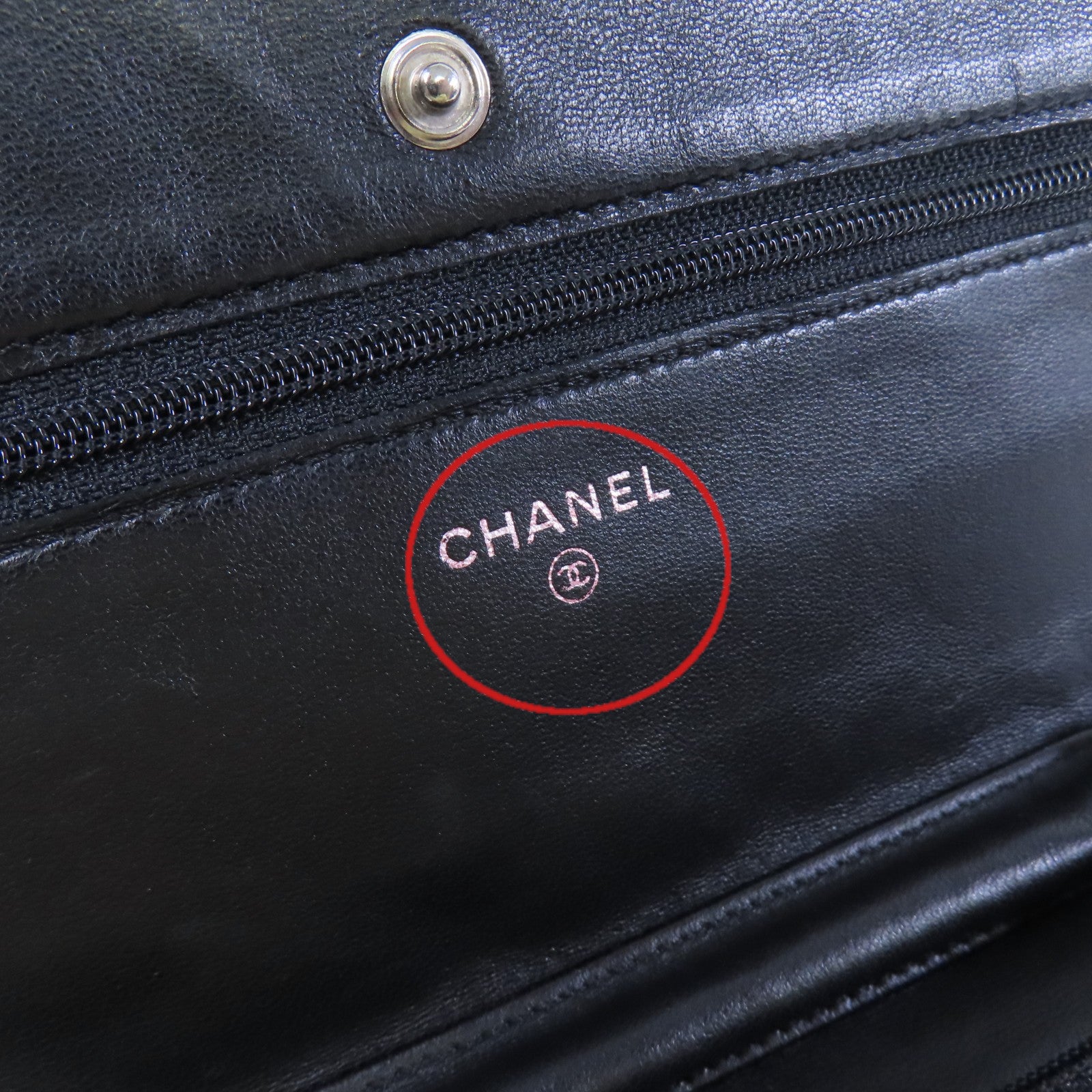 CHANEL 羊皮皮革WOC銀扣鏈帶肩背袋