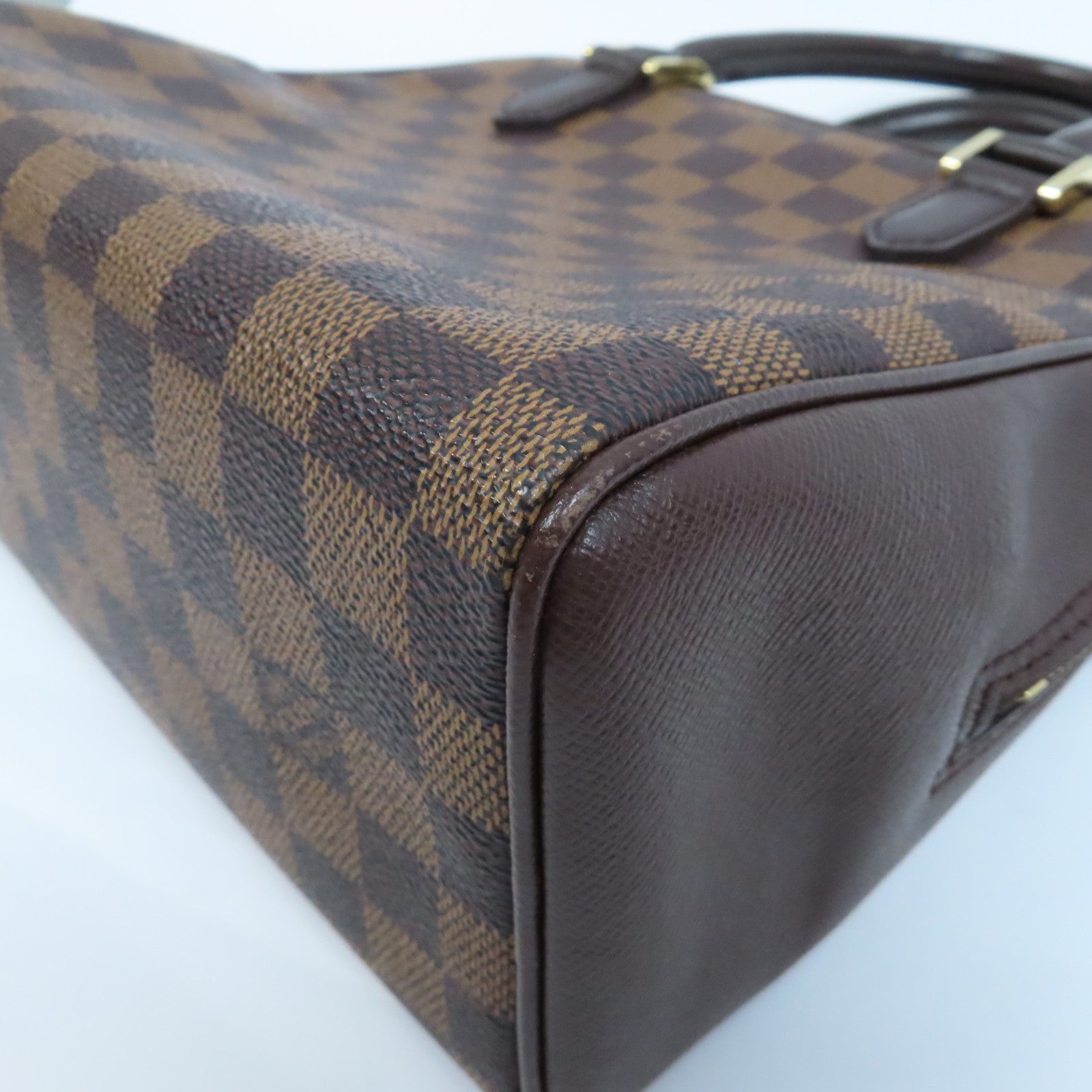 LOUIS VUITTON Damier Brera Handbag金扣手挽袋啡色