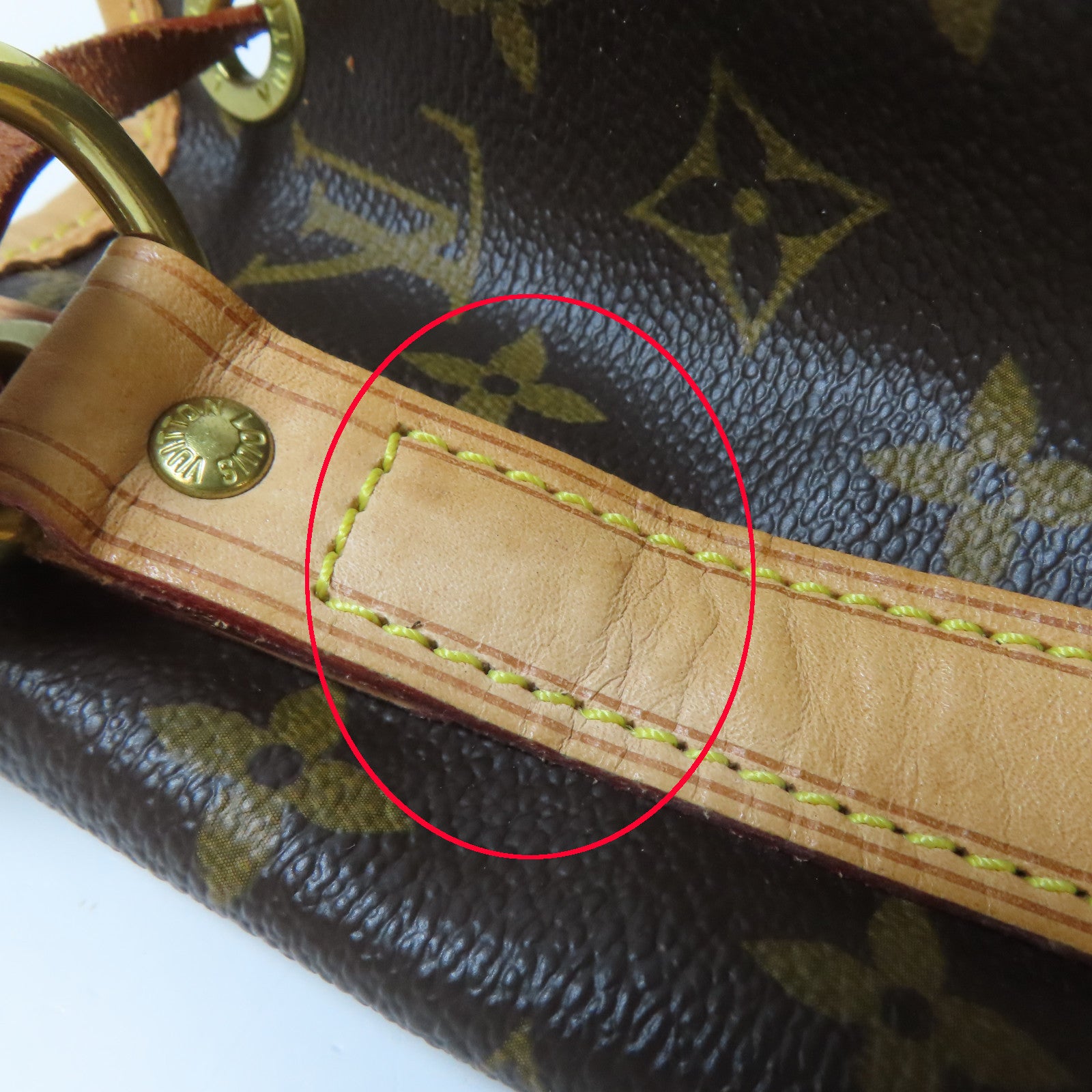 LOUIS VUITTON Monogram Petit Noe金扣肩背袋啡色