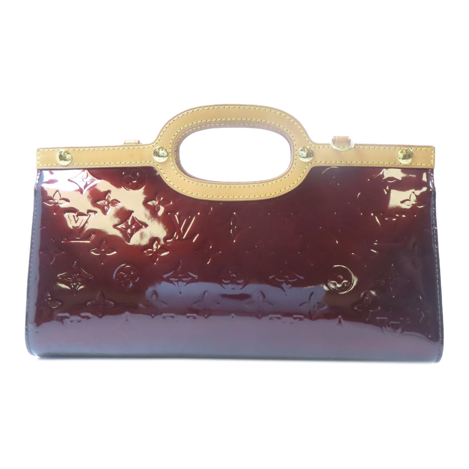 LOUIS VUITTON Vernis Roxbury Drive金扣手挽肩背兩用袋酒紅色