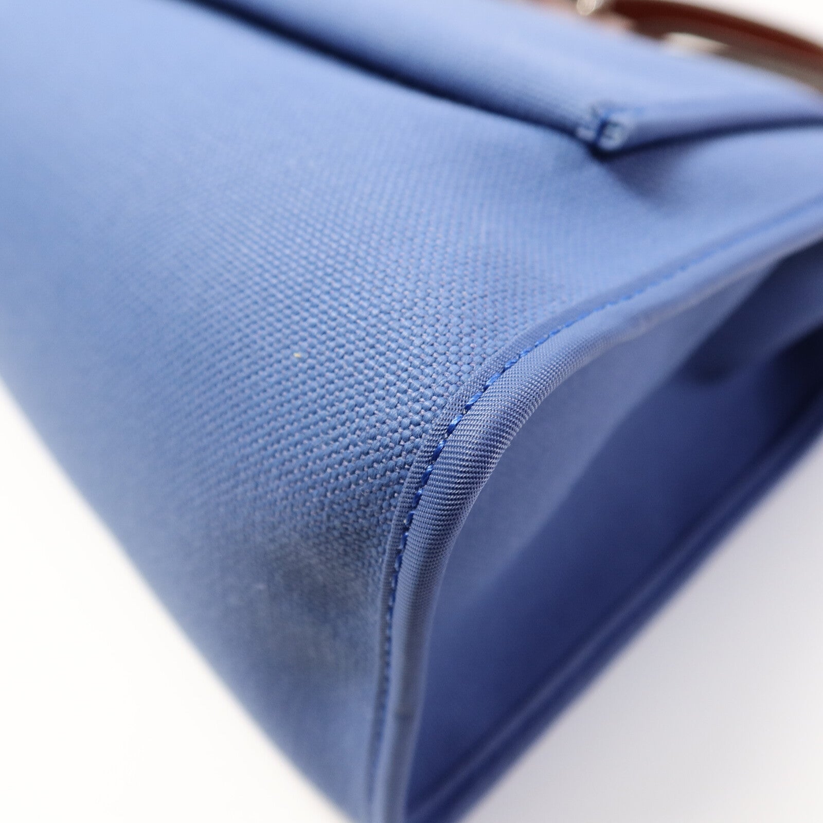 HERMES 帆布Herbag PM手挽肩背兩用袋Bleu Agate/Rouge H