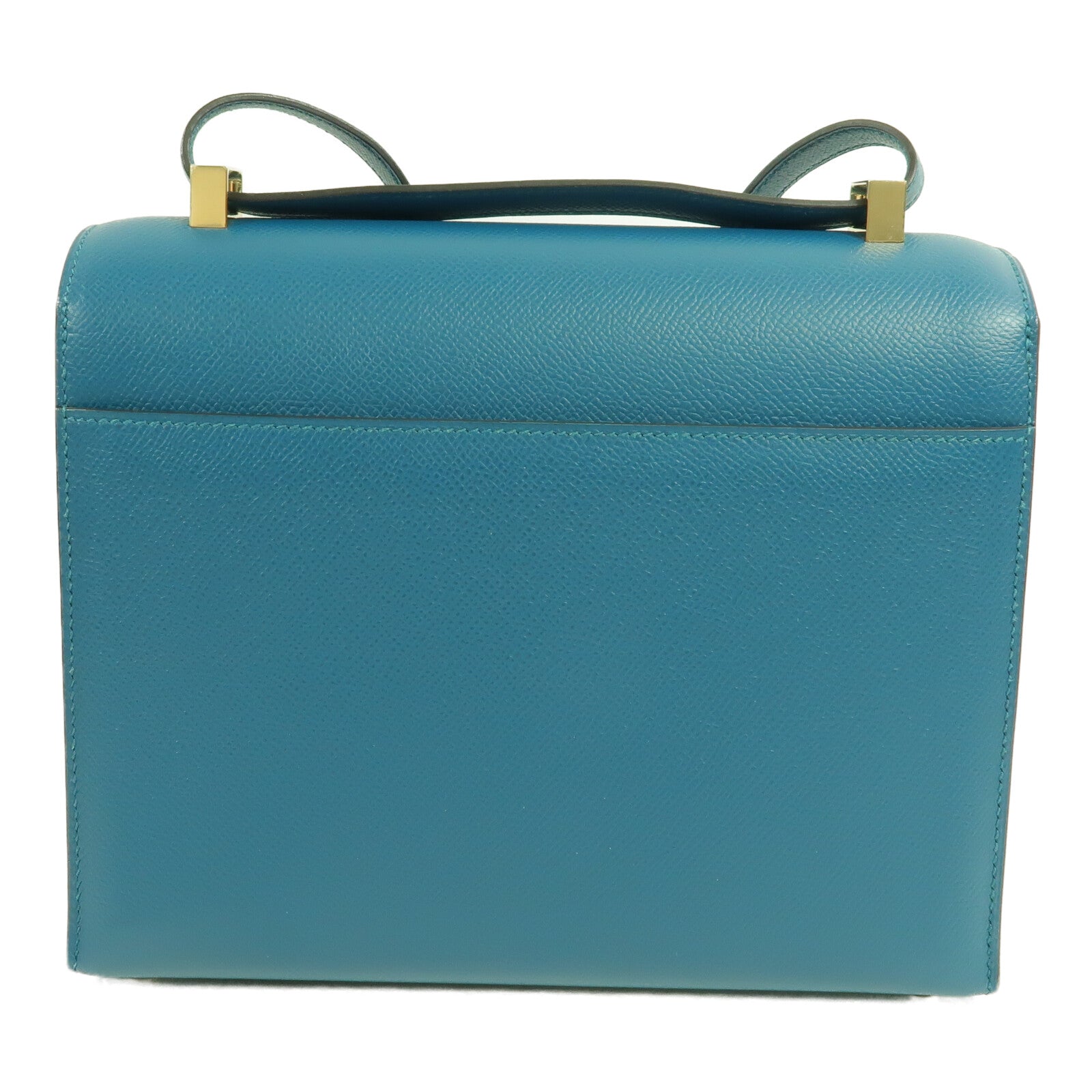 HERMES Epsom皮革Verrou 23肩背袋Vert Bosphore