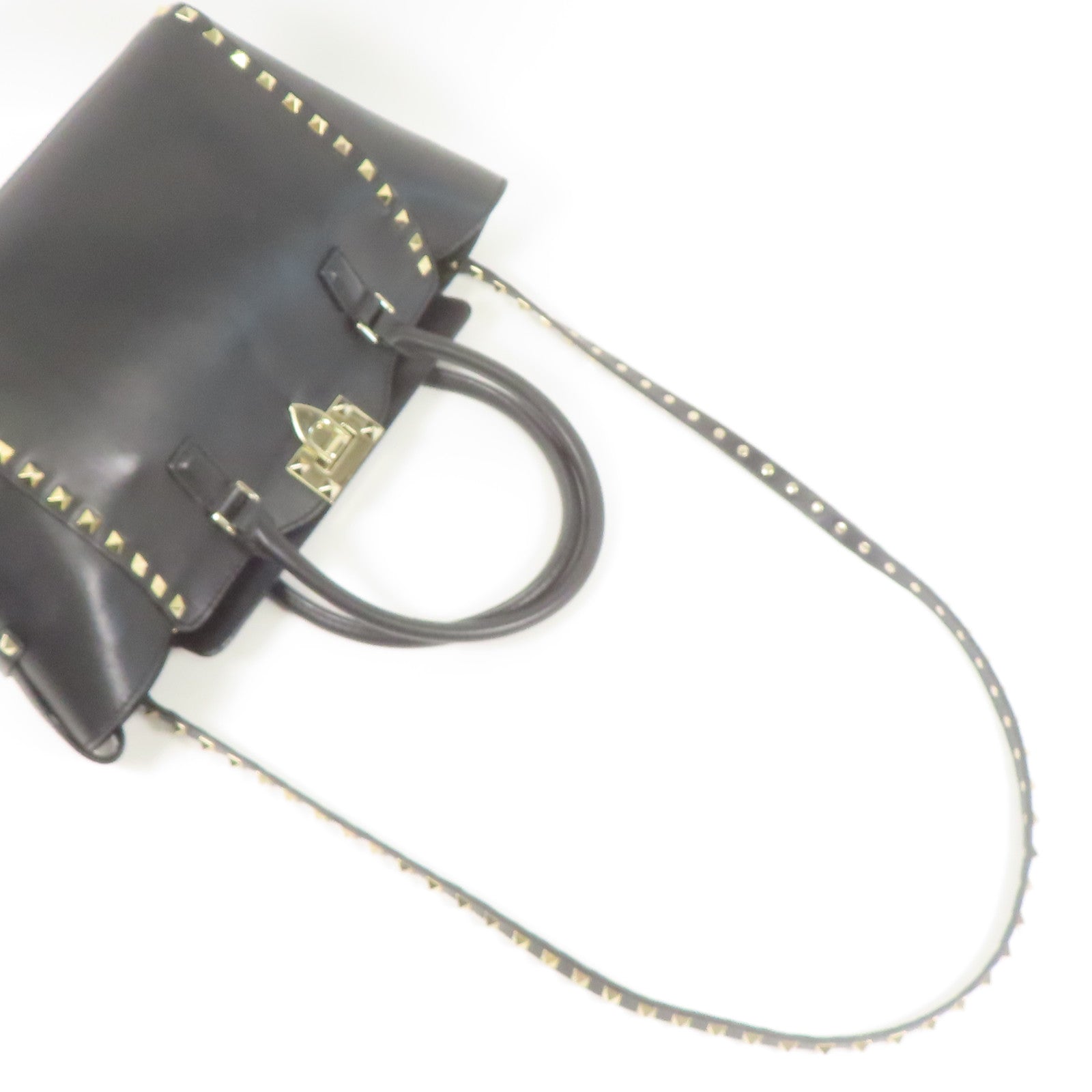 Valentino 牛皮皮革Shoulder Bag金扣手挽肩背兩用袋