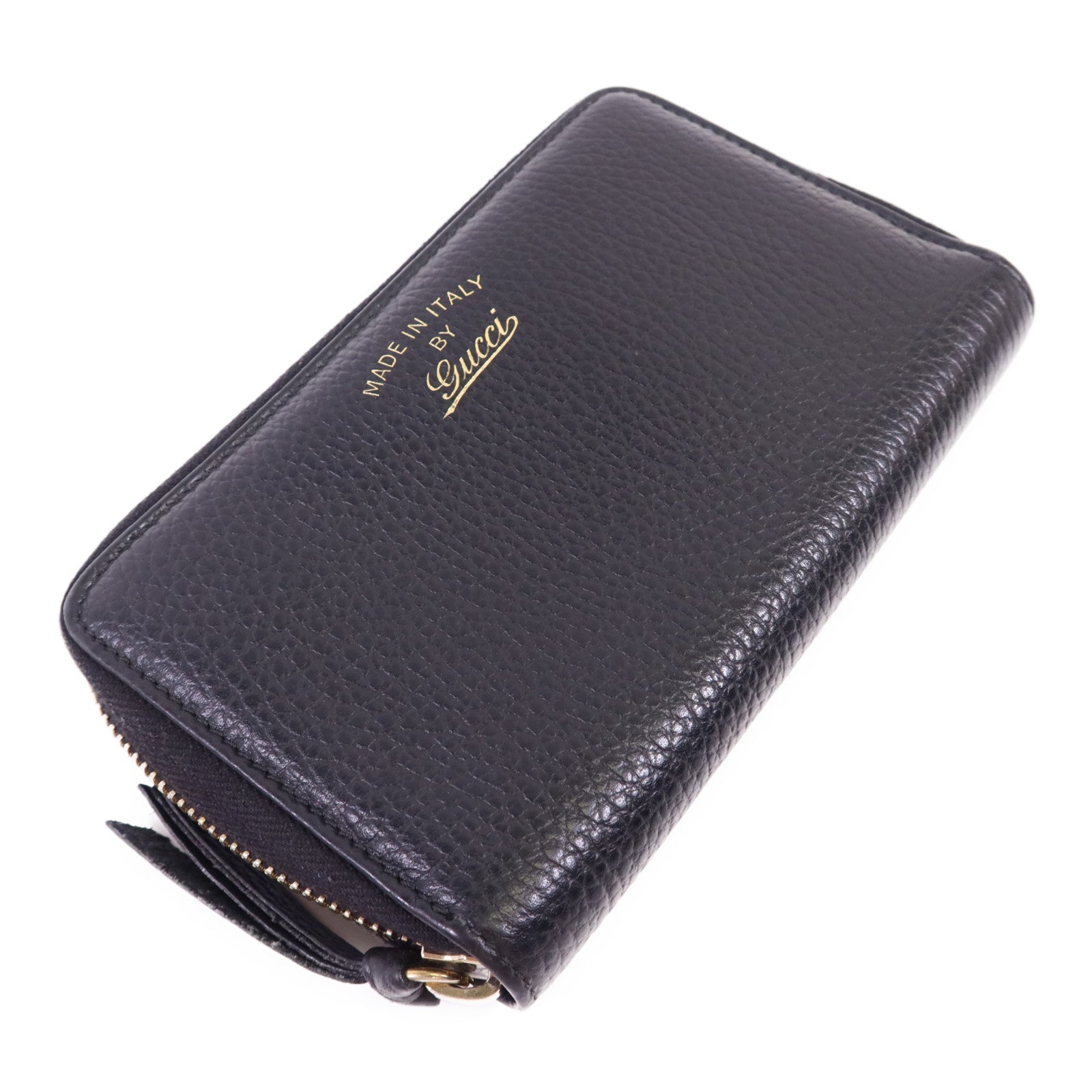 GUCCI 牛皮皮革Round Wallet金扣錢包