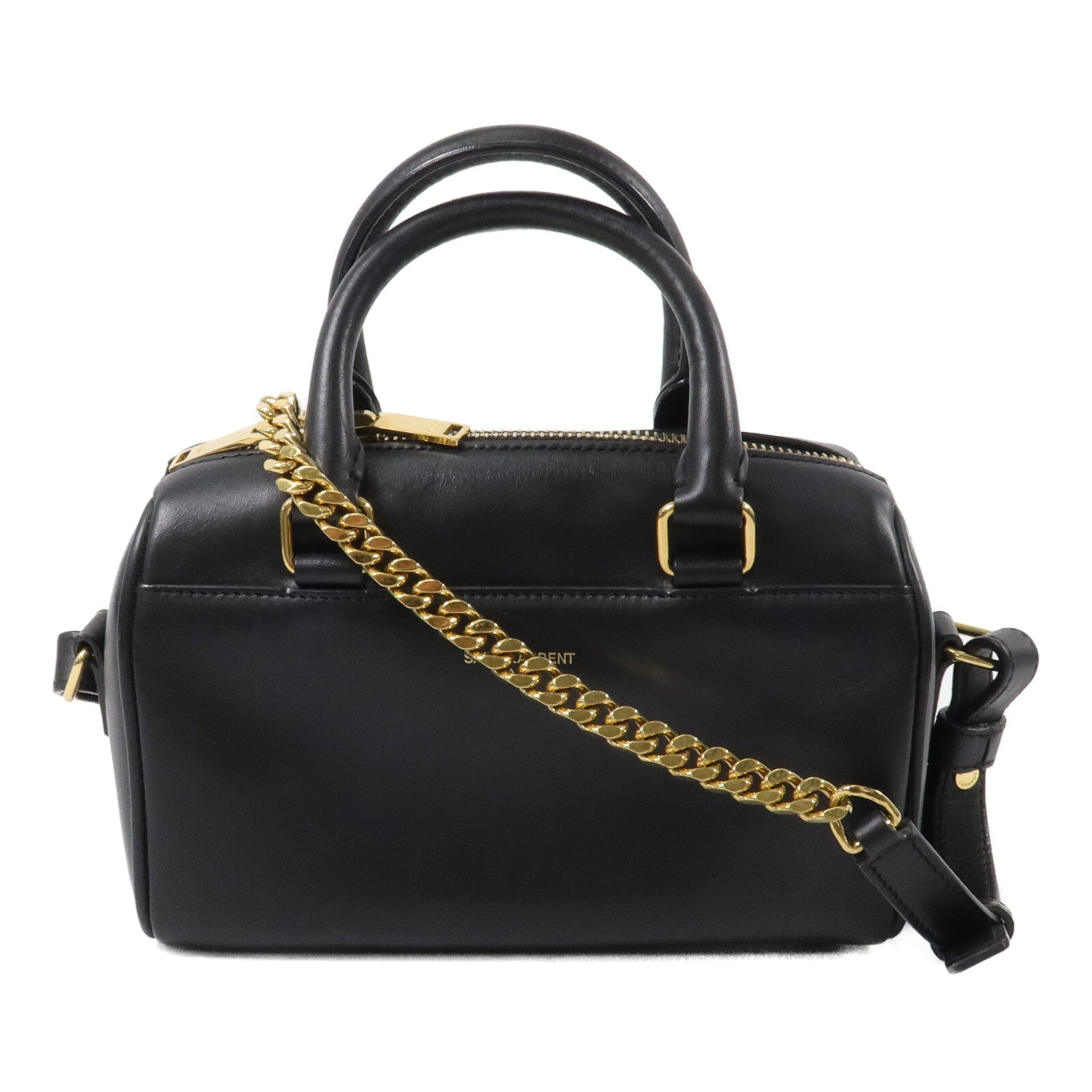 YVES SAINT LAURENT 牛皮皮革Classic Duffle Mini 18鏈帶手挽肩背兩用袋