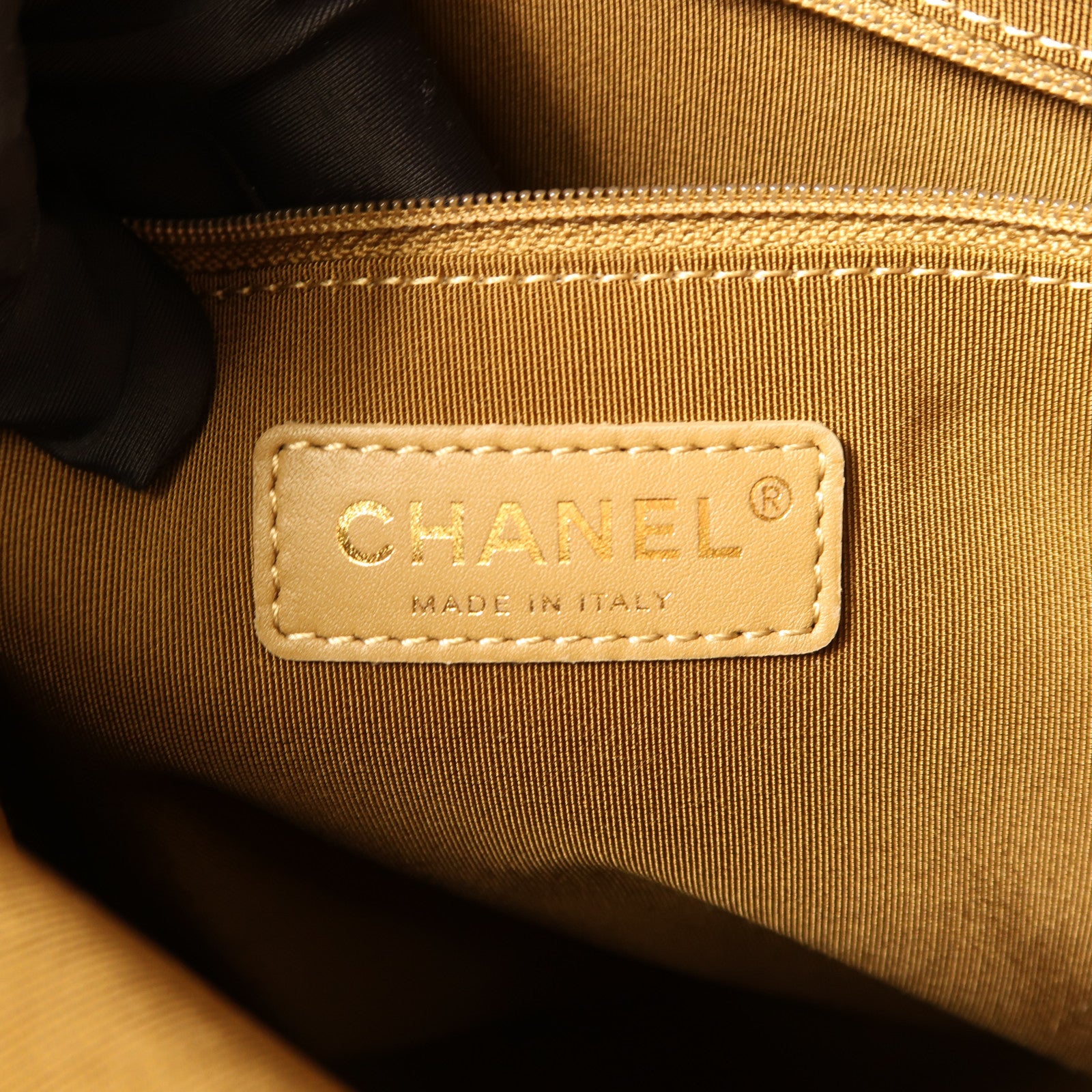 CHANEL 斜紋軟呢/皮革Shoulder Bag金扣肩背袋