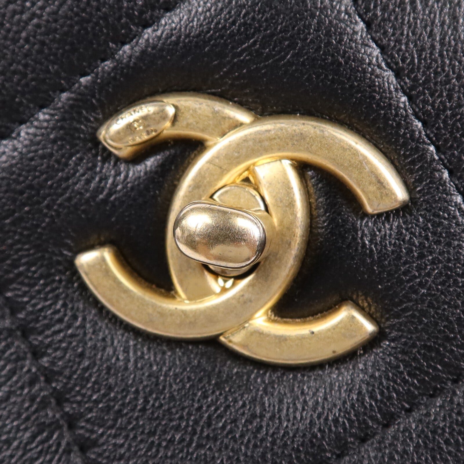 CHANEL 牛皮皮革Matelasse Tote金扣手挽袋