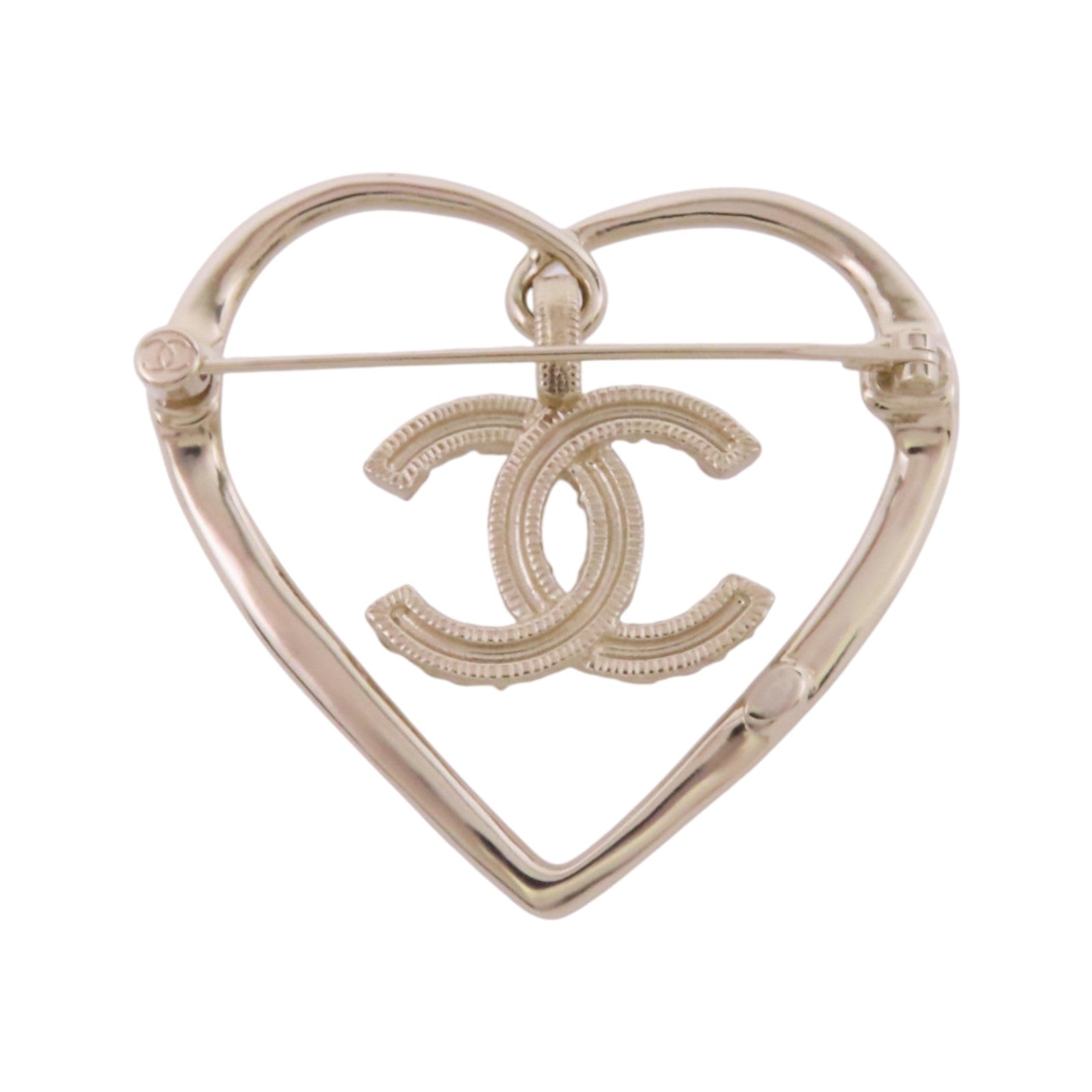 CHANEL 金屬/水鑽Brooch金扣胸針