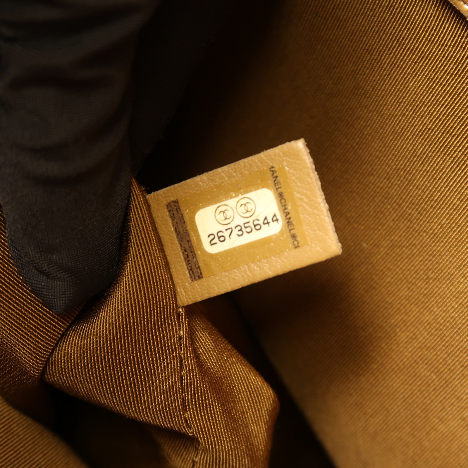 CHANEL 斜紋軟呢/皮革Shoulder Bag金扣肩背袋