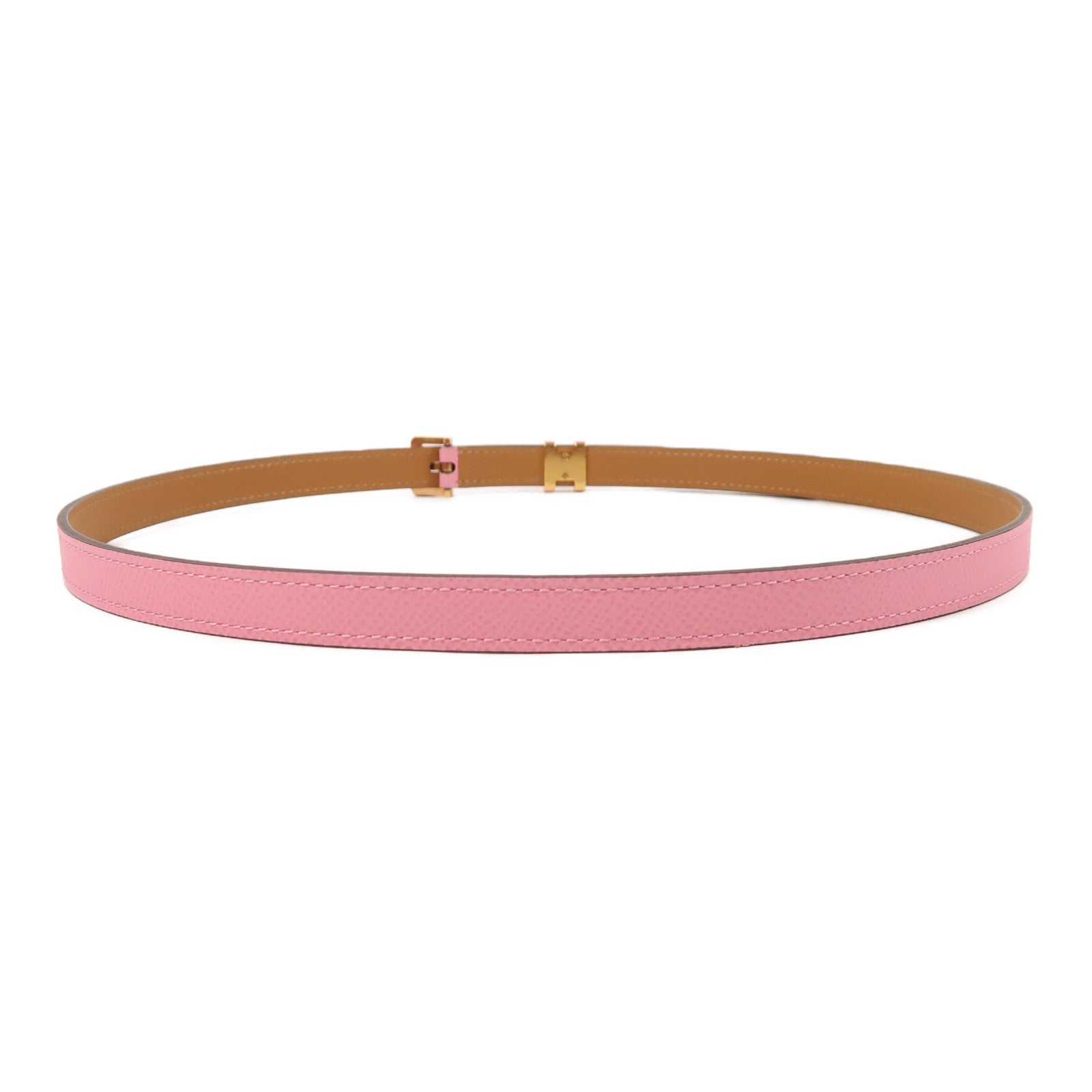 HERMES Epsom皮革Pop H 15 Belt皮帶Bubblegum Pink