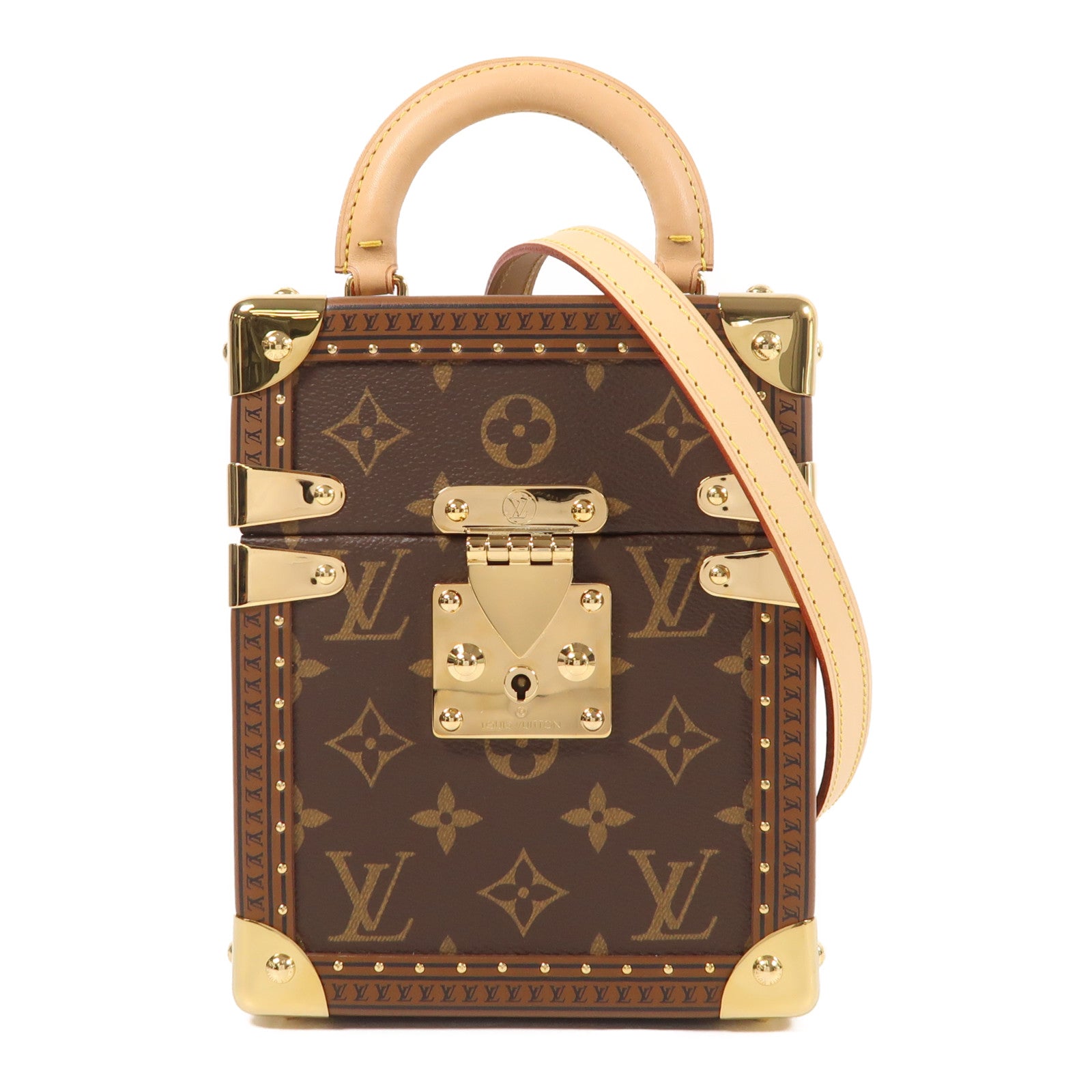LOUIS VUITTON Monogram Camera Box金扣手挽肩背兩用袋