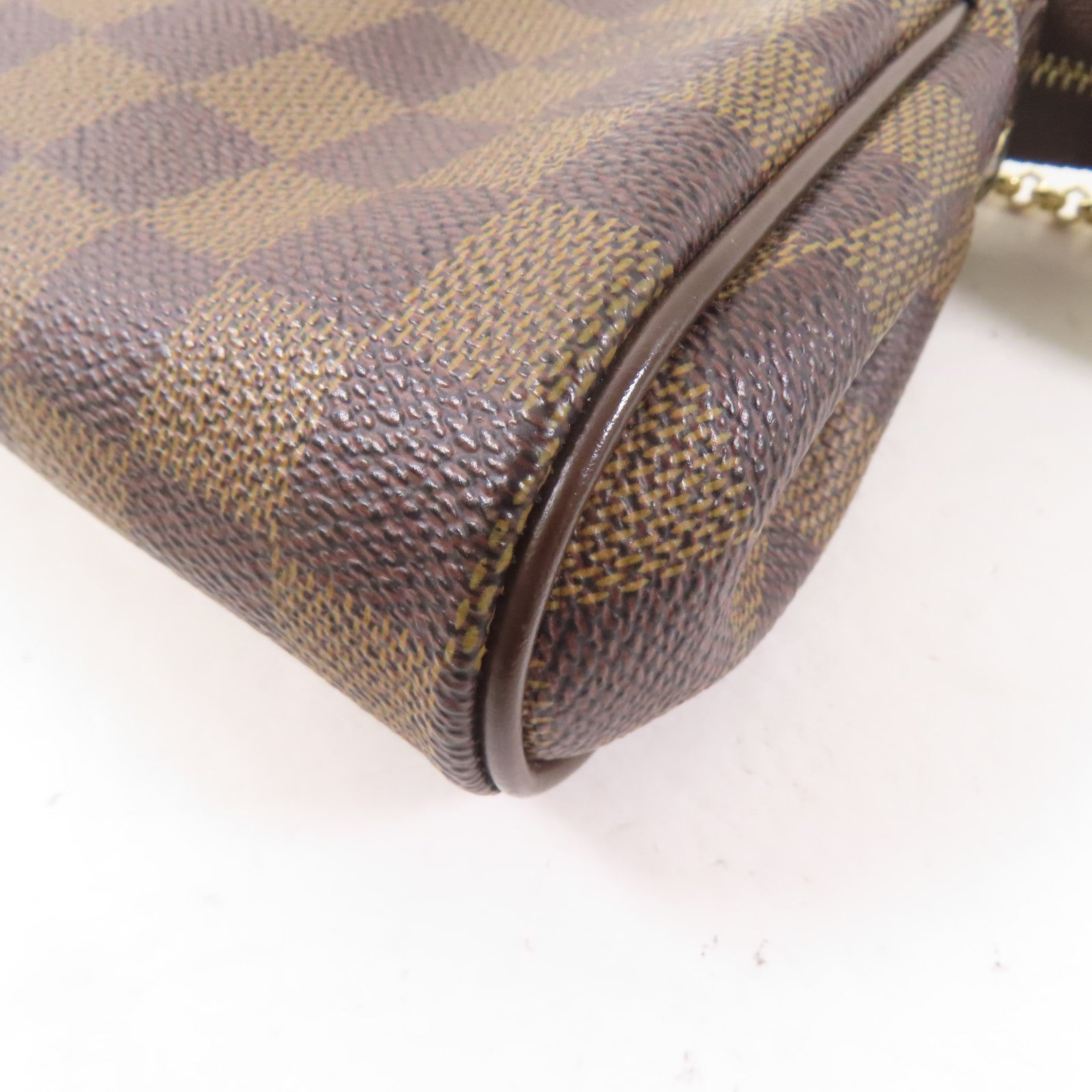 LOUIS VUITTON Damier Eva金扣手挽肩背兩用袋棕色