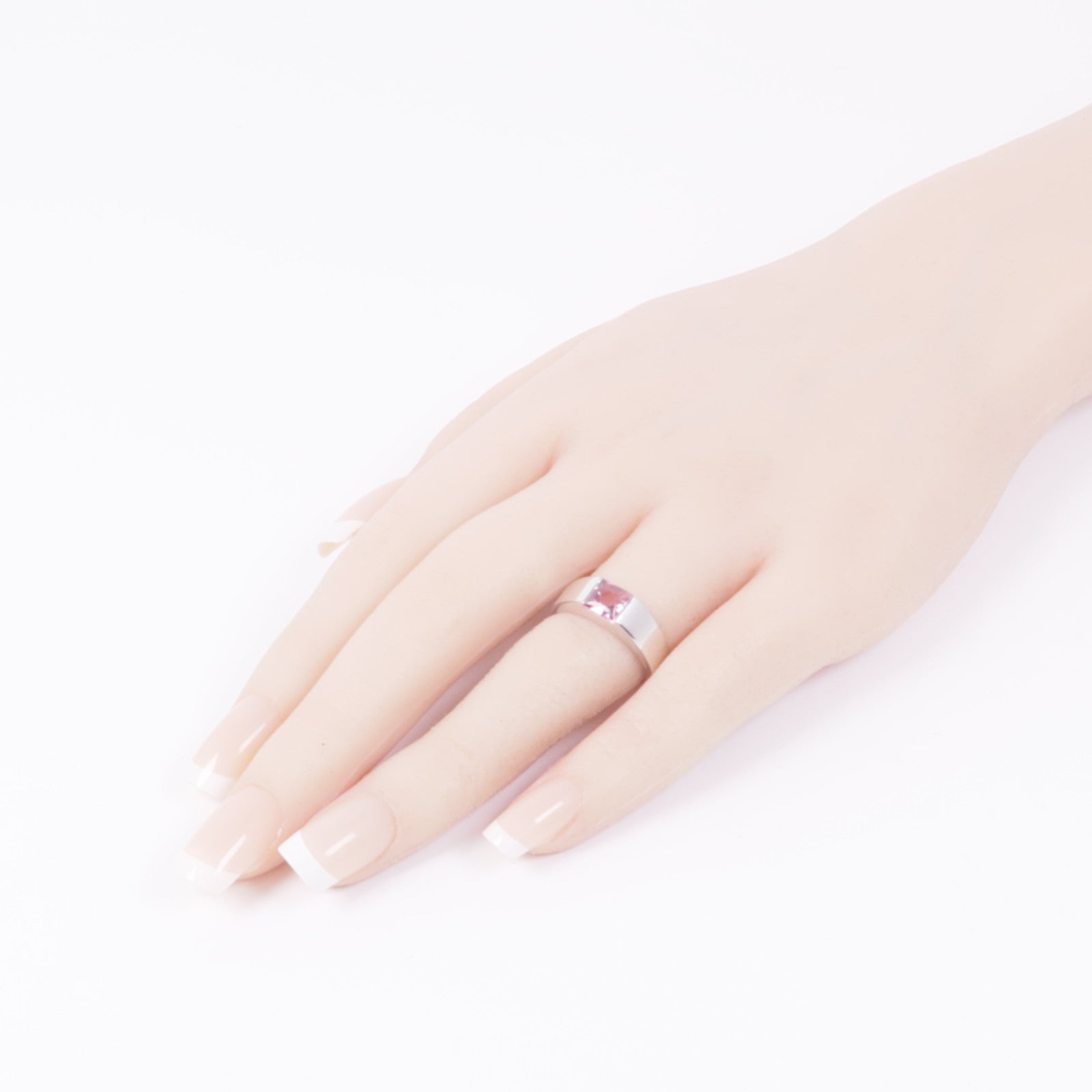 CARTIER 18K白金Tourmaline Ring電氣石戒指Cartier#51/US#5.5