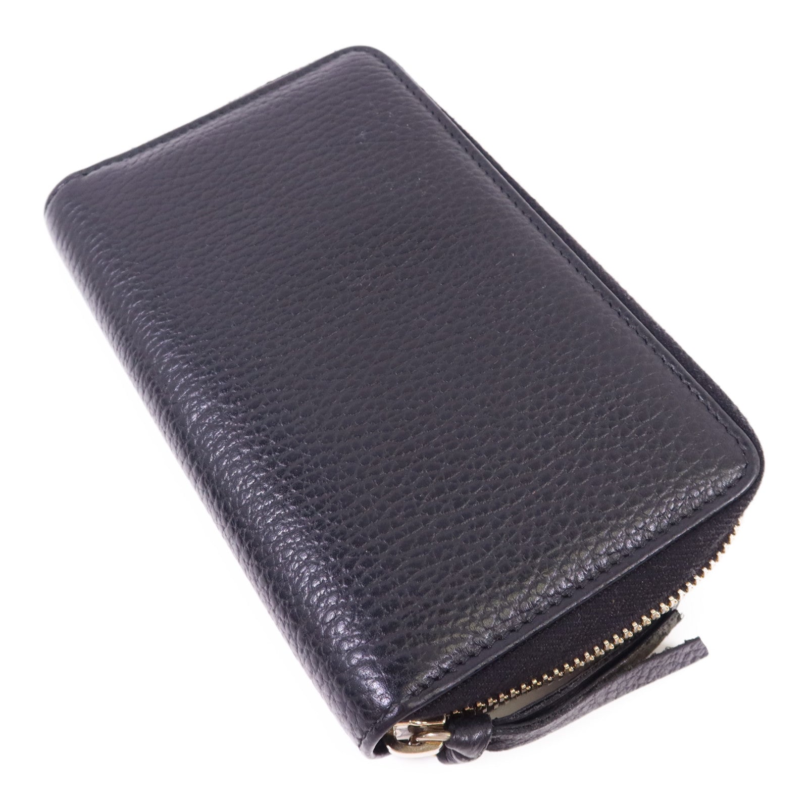 GUCCI 牛皮皮革Round Wallet金扣錢包