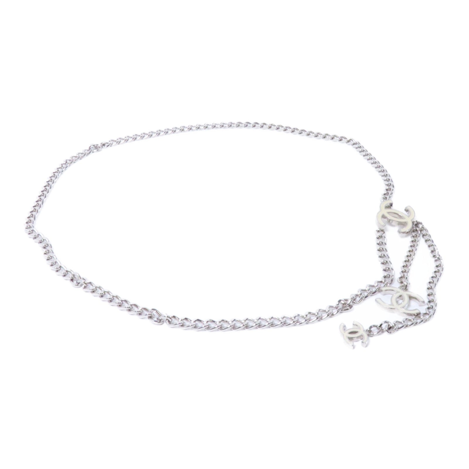 CHANEL 金屬Chain Belt鏈腰帶銀色