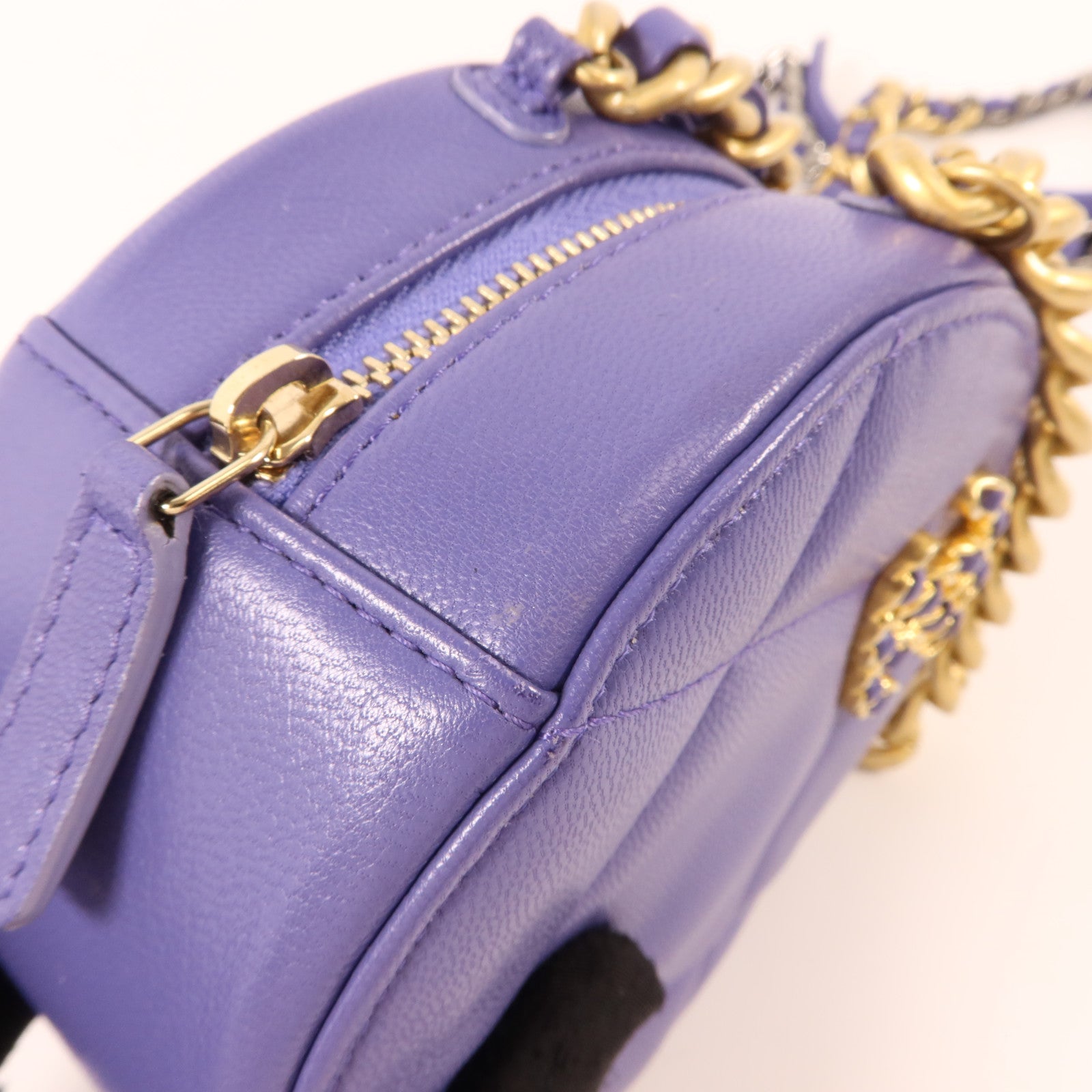 CHANEL 羊皮皮革Chanel 19 Round Clutch With Chain鏈帶肩背袋