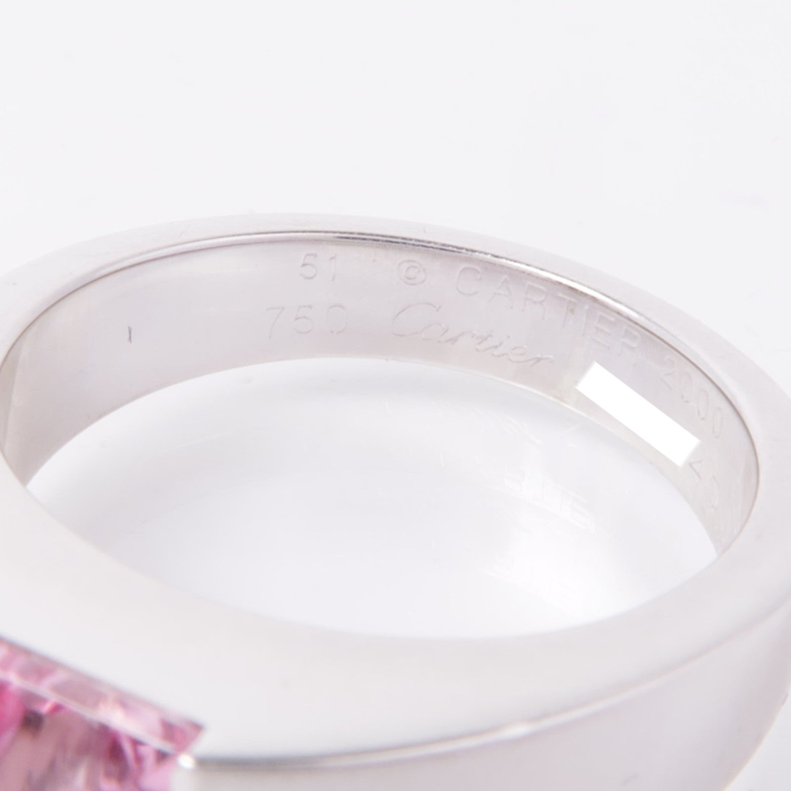 CARTIER 18K白金Tourmaline Ring電氣石戒指Cartier#51/US#5.5