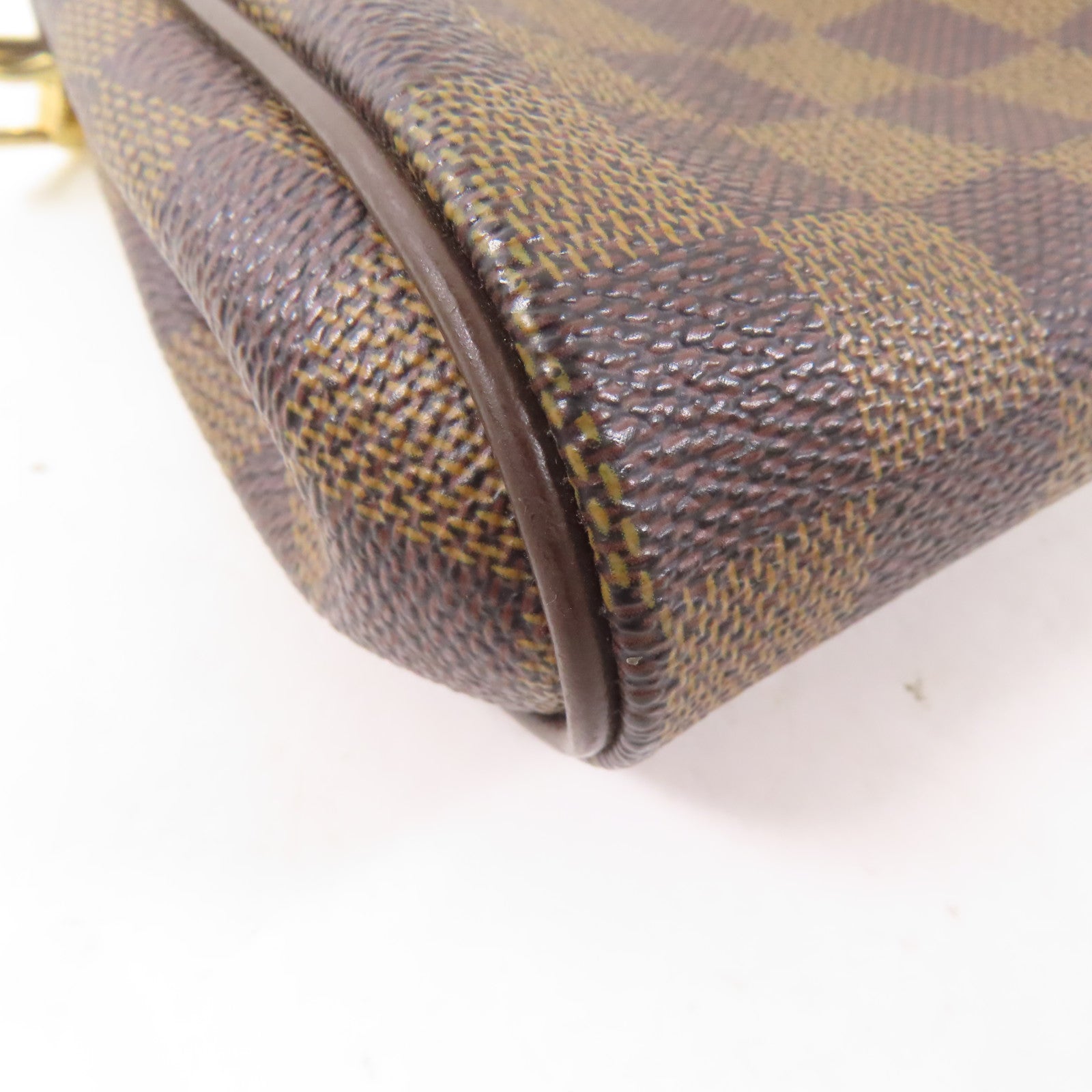 LOUIS VUITTON Damier Eva金扣手挽肩背兩用袋棕色