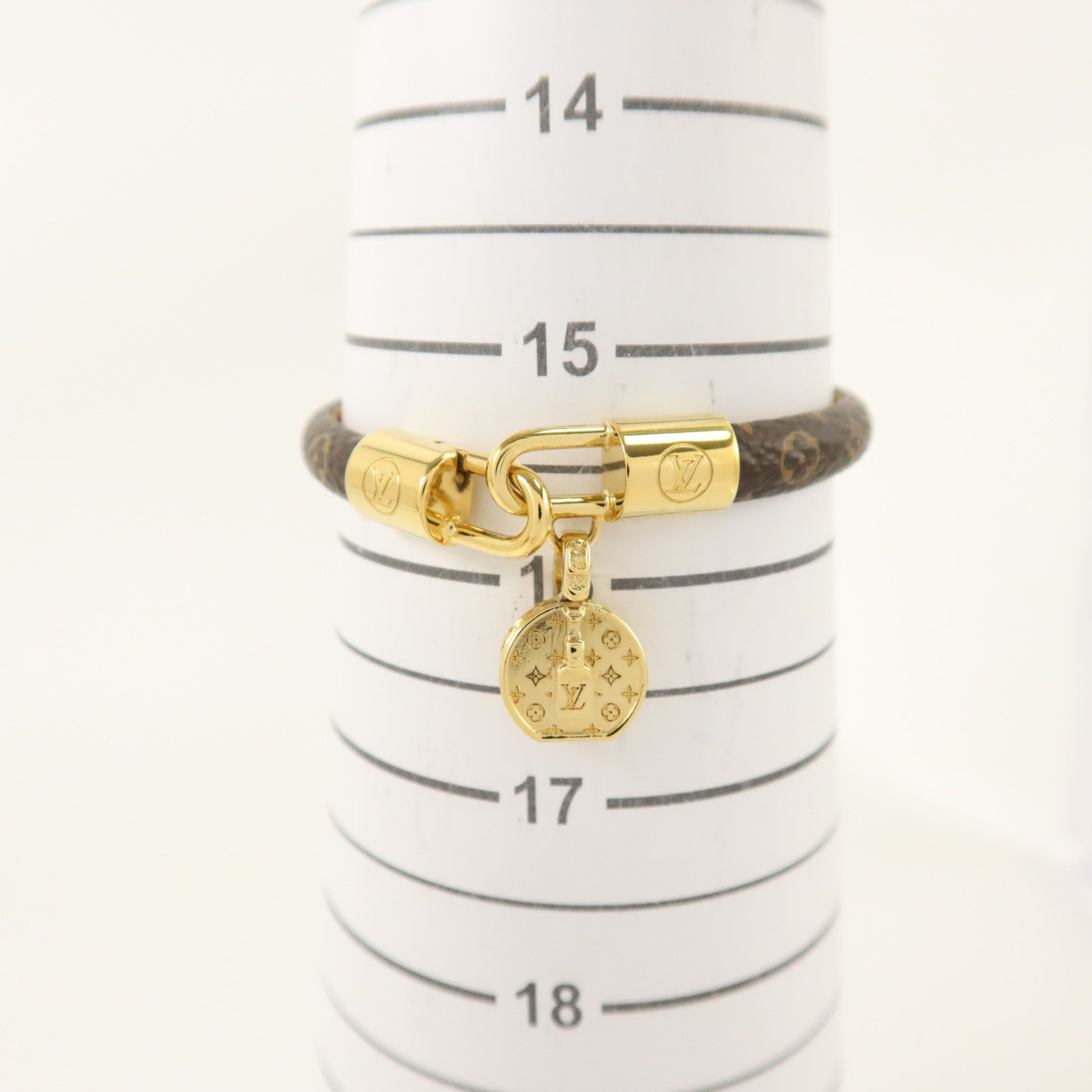 LOUIS VUITTON Monogram/金屬Tribute Bracelet金扣手鏈
