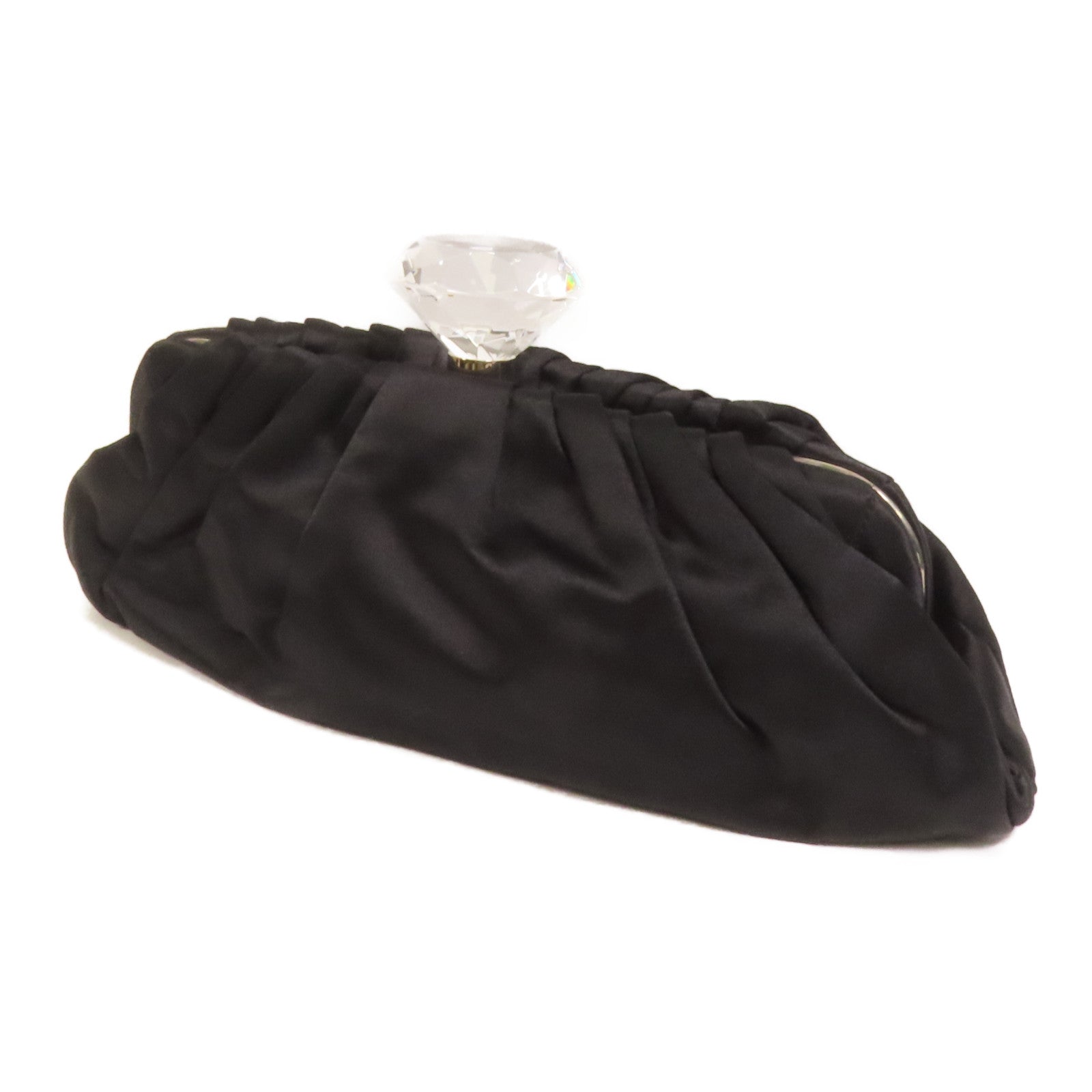 CHANEL Satin Vintage Handbag銀扣手挽袋