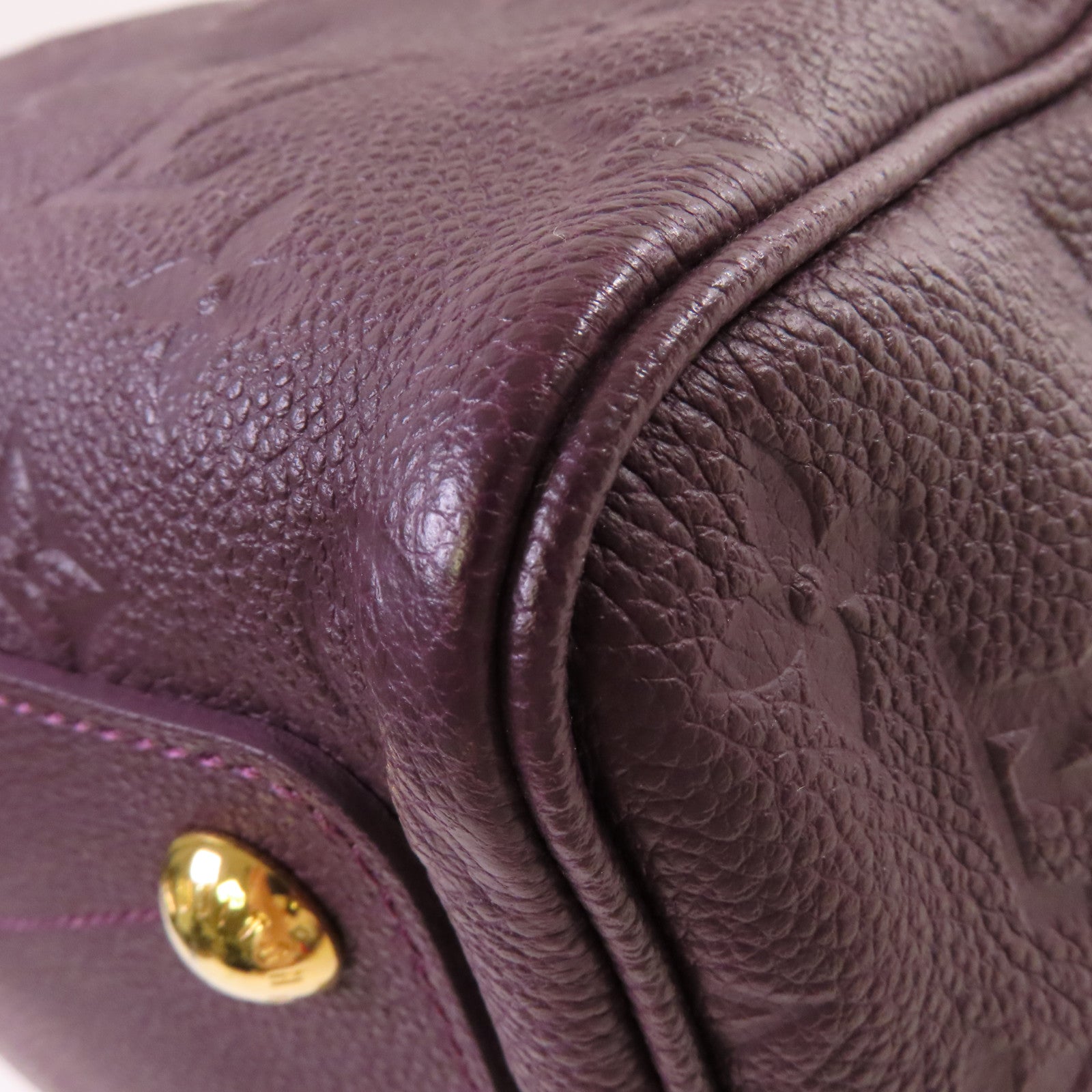 LOUIS VUITTON Monogram Empreinte Speedy Bandouliere 25 2Way Shoulder Bag金扣手挽肩背兩用袋紫色