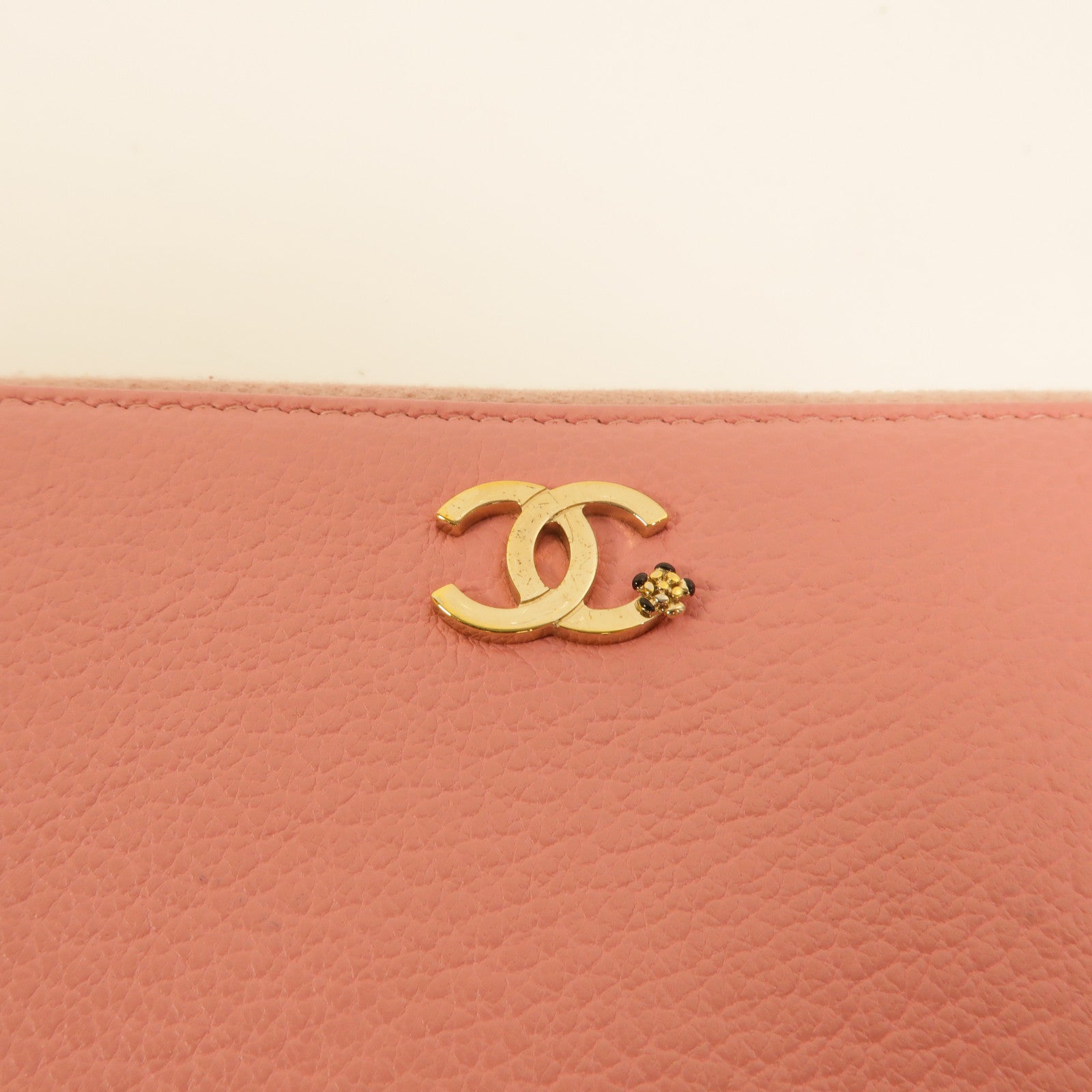 CHANEL 牛皮皮革Lucky Flower Zip Wallet長錢包