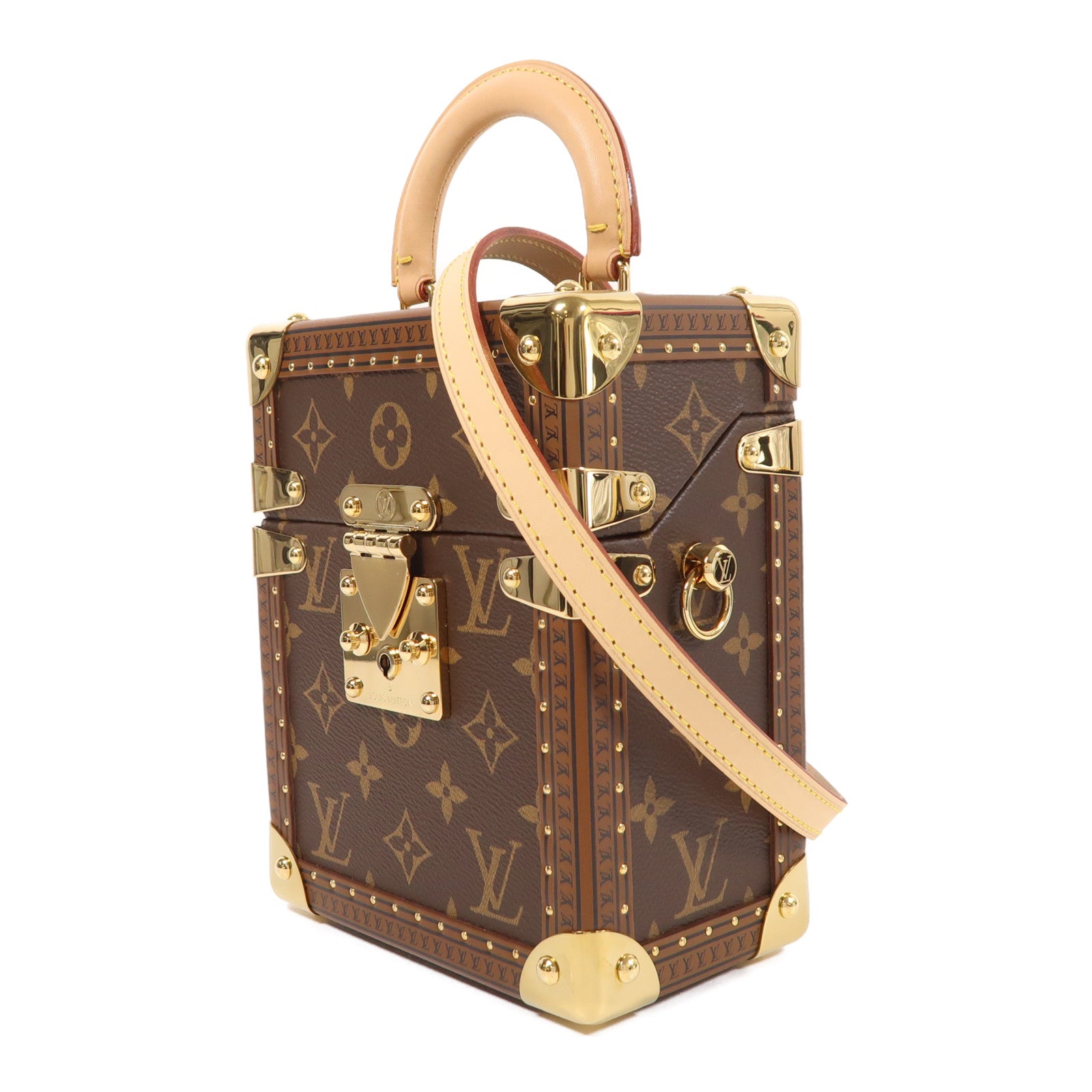 LOUIS VUITTON Monogram Camera Box金扣手挽肩背兩用袋