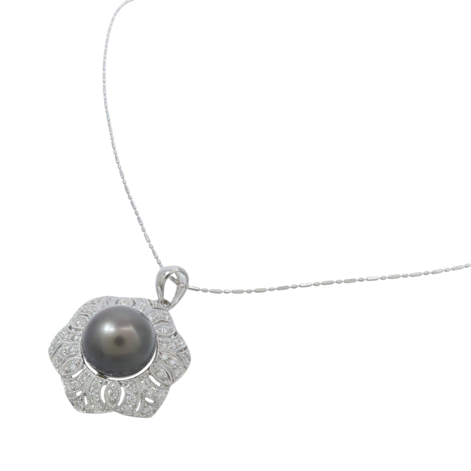 JEWELRY 18K白金Pearl Diamond Necklace珍珠項鍊