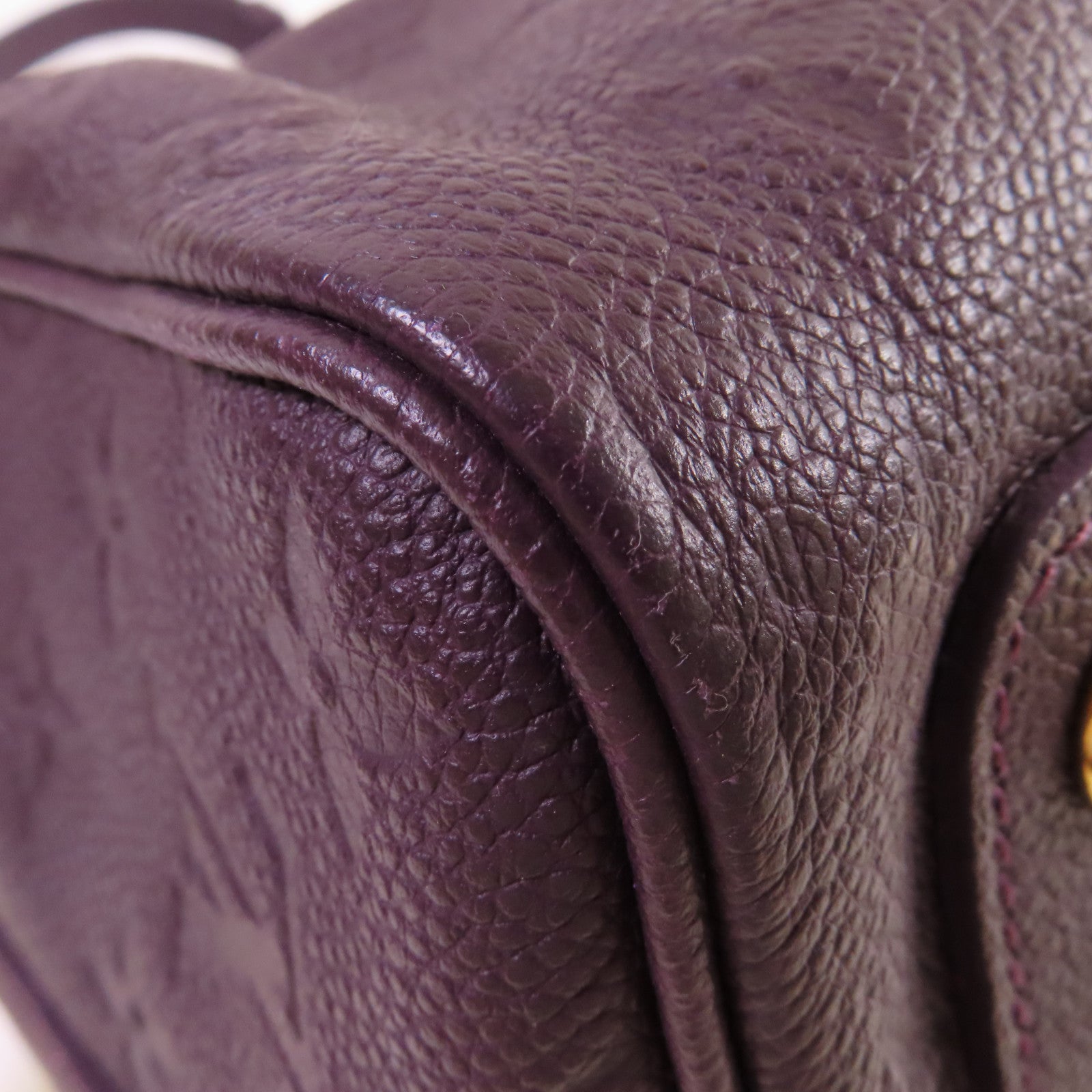 LOUIS VUITTON Monogram Empreinte Speedy Bandouliere 25 2Way Shoulder Bag金扣手挽肩背兩用袋紫色