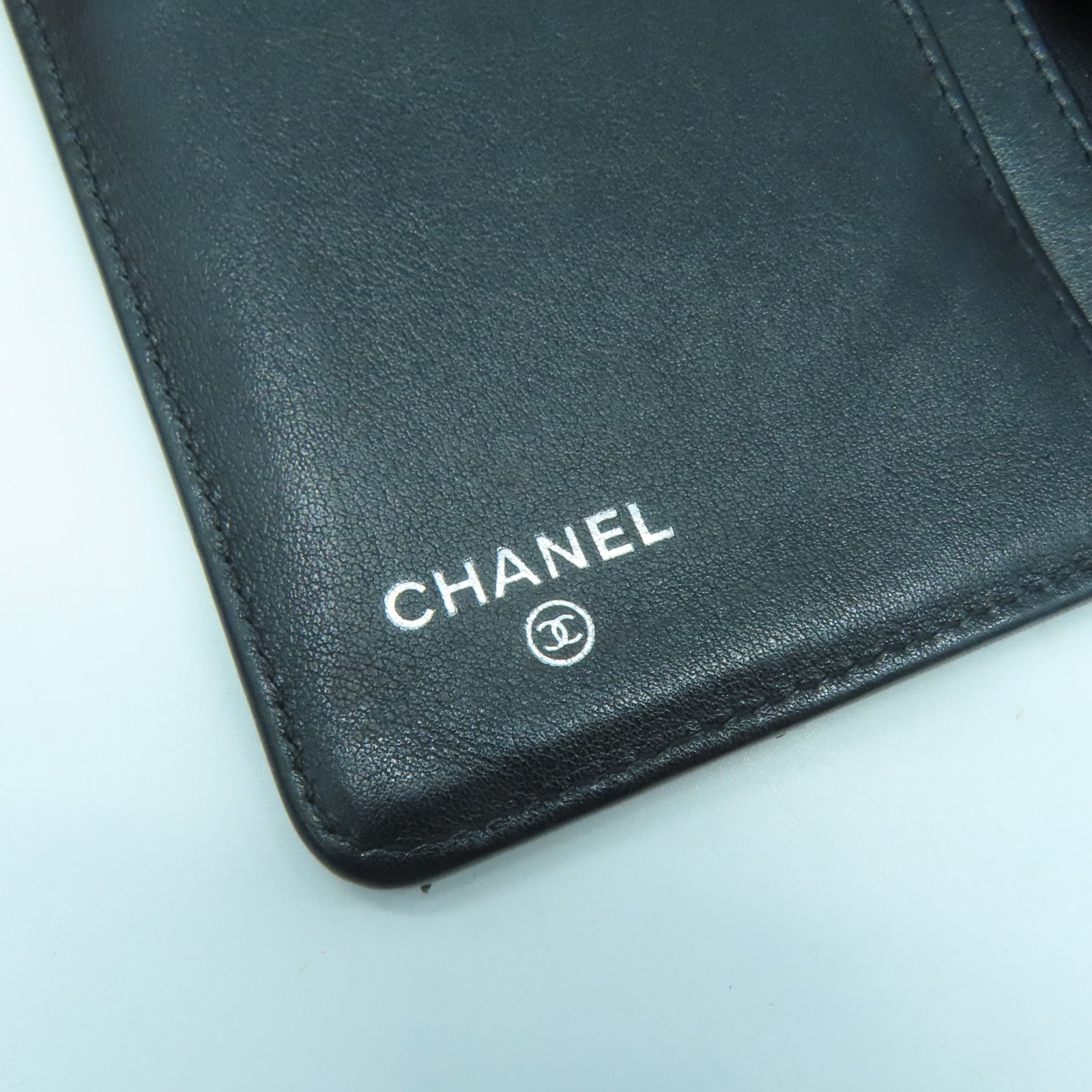 CHANEL 【激減優惠】菱格漆皮皮革Long Wallet銀扣長錢包黑色
