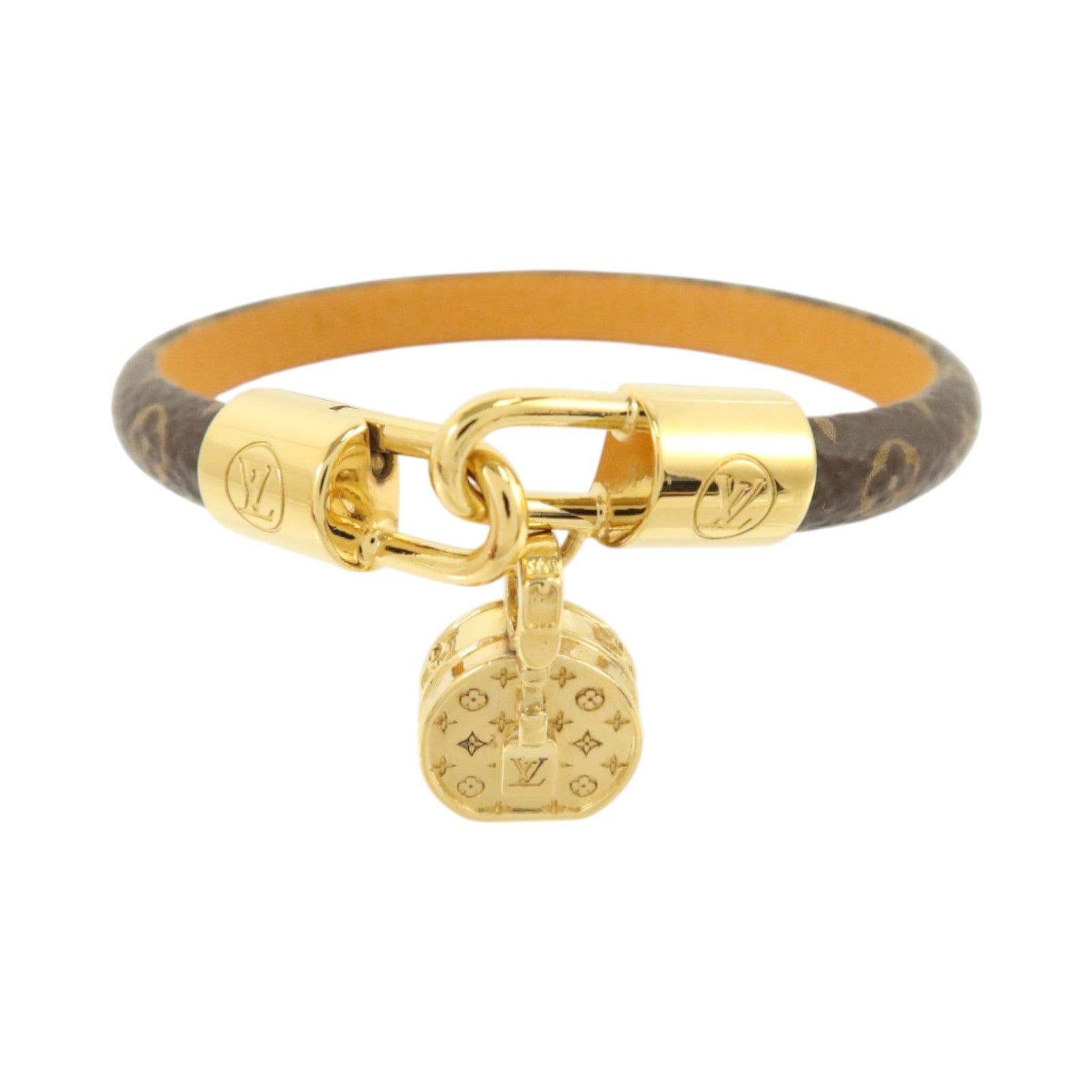 LOUIS VUITTON Monogram/金屬Tribute Bracelet金扣手鏈