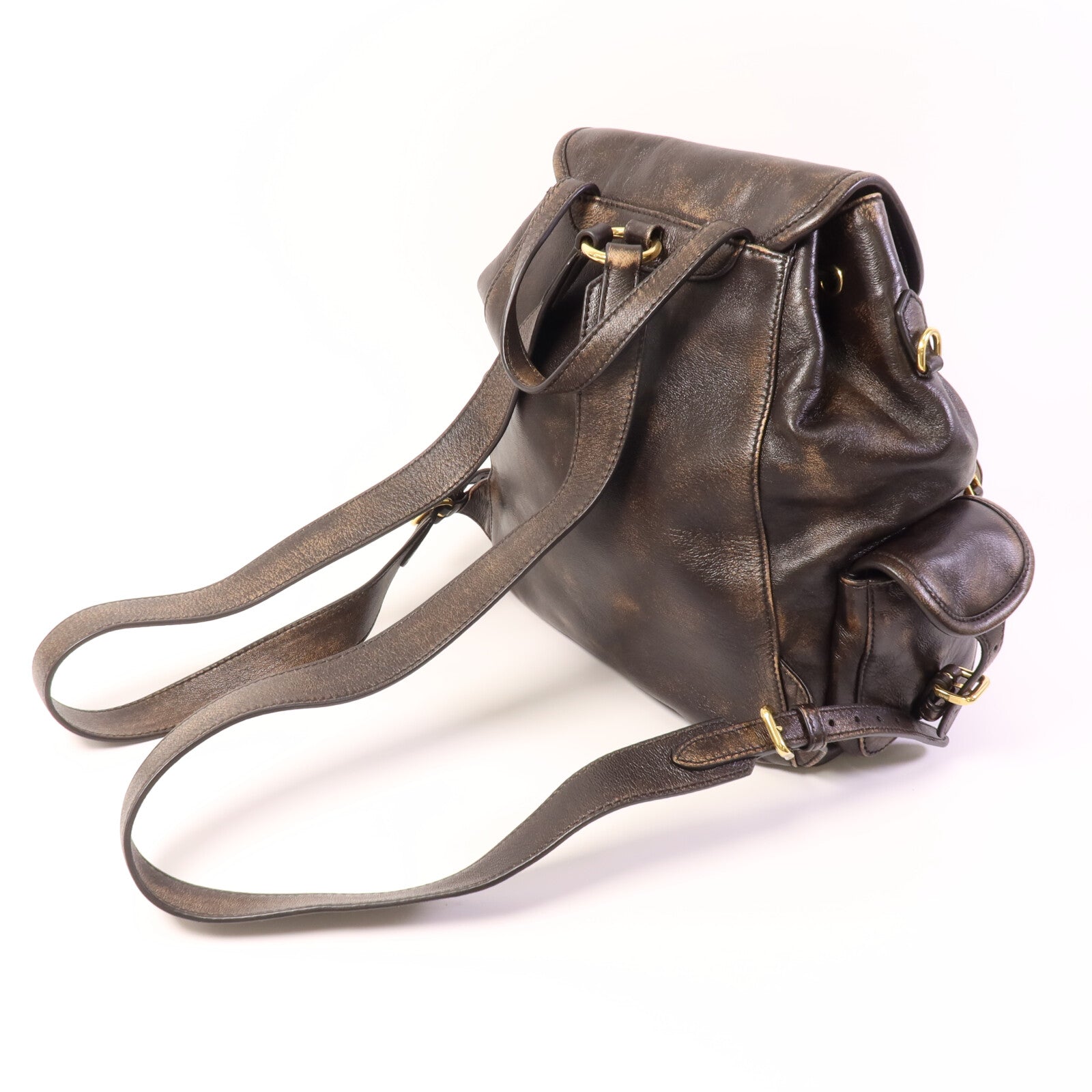 Miu Miu 羊皮皮革Backpack肩背袋