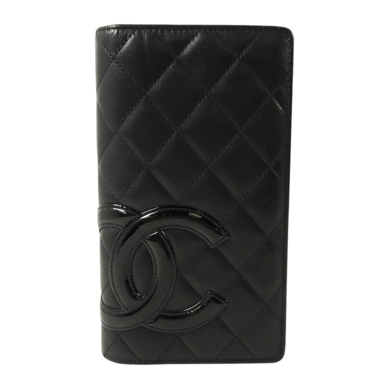 CHANEL 牛皮皮革Cambon Long Wallet銀扣長錢包