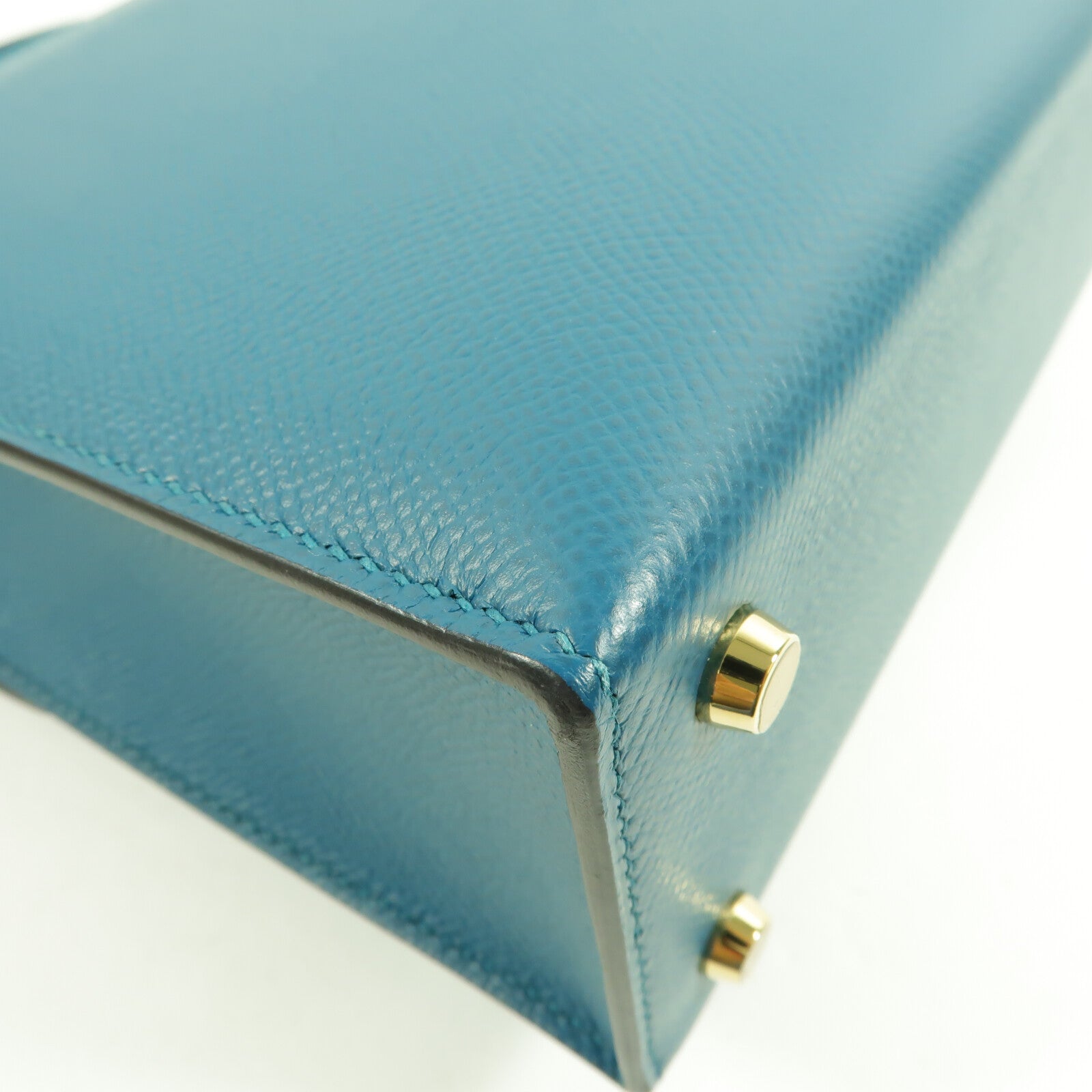 HERMES Epsom皮革Verrou 23肩背袋Vert Bosphore