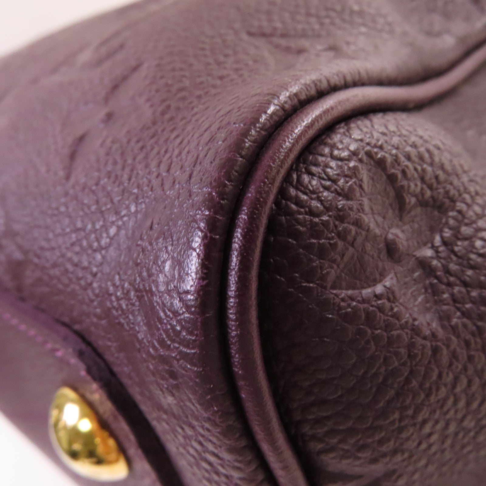 LOUIS VUITTON Monogram Empreinte Speedy Bandouliere 25 2Way Shoulder Bag金扣手挽肩背兩用袋紫色