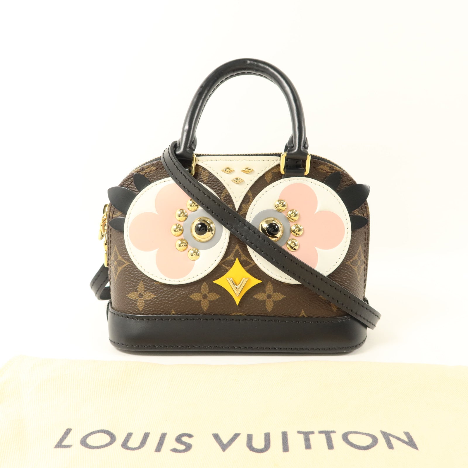 LOUIS VUITTON Monogram Alma Lovely Birds金扣手挽肩背兩用袋