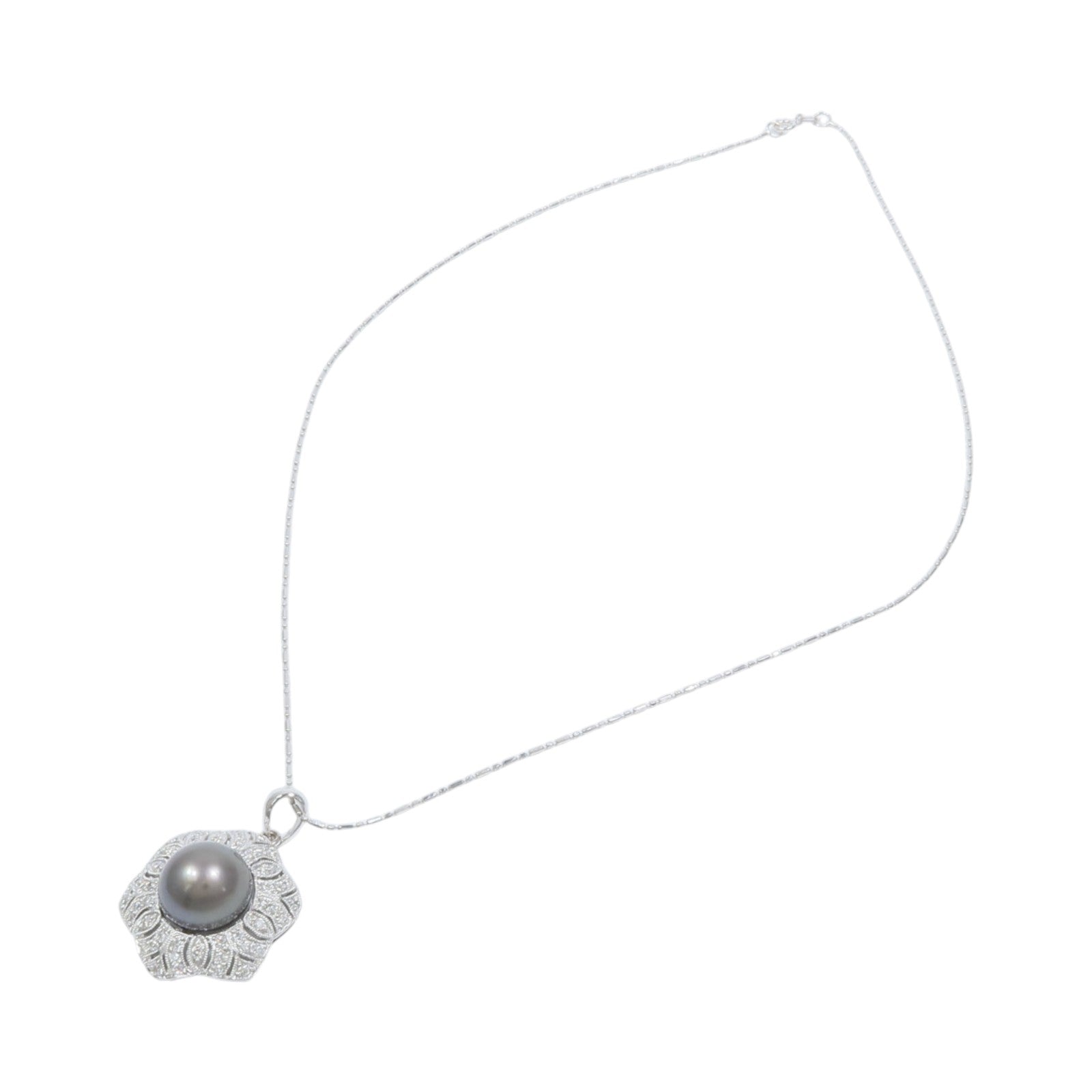 JEWELRY 18K白金Pearl Diamond Necklace珍珠項鍊