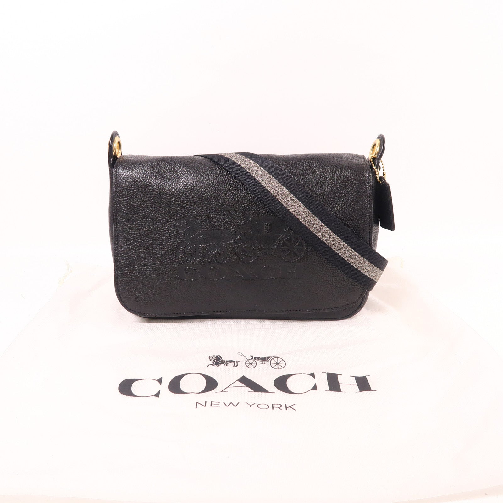 COACH 牛皮皮革Shoulder Bag金扣肩背袋