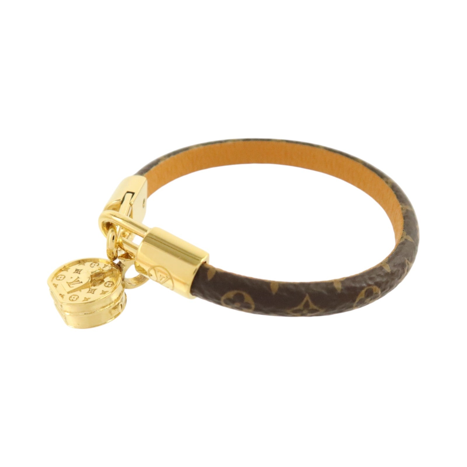 LOUIS VUITTON Monogram/金屬Tribute Bracelet金扣手鏈
